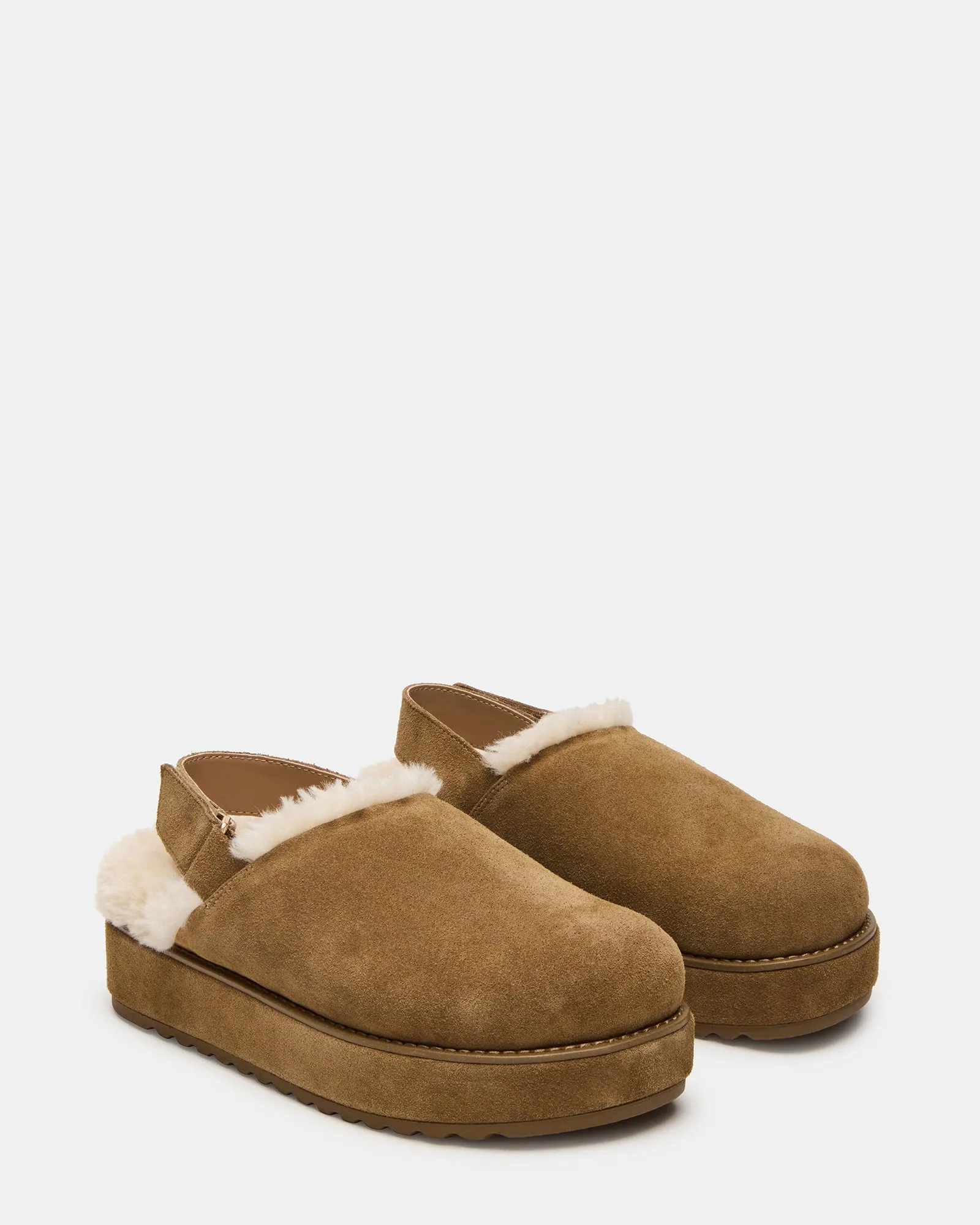 MELLOW FAUX FUR COGNAC SUEDE sold by Steve Madden product image thumbnail 2