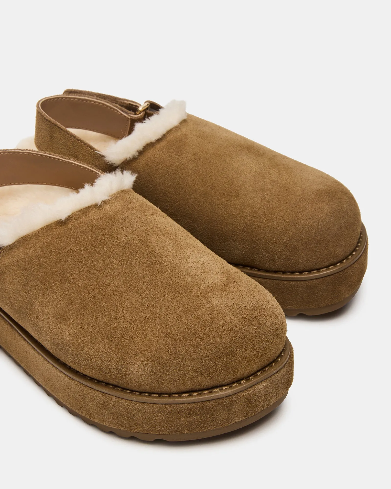 MELLOW FAUX FUR COGNAC SUEDE sold by Steve Madden product image thumbnail 3