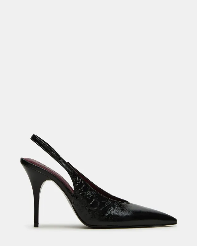 ANDROMEDA BLACK LEATHER sold by Steve Madden