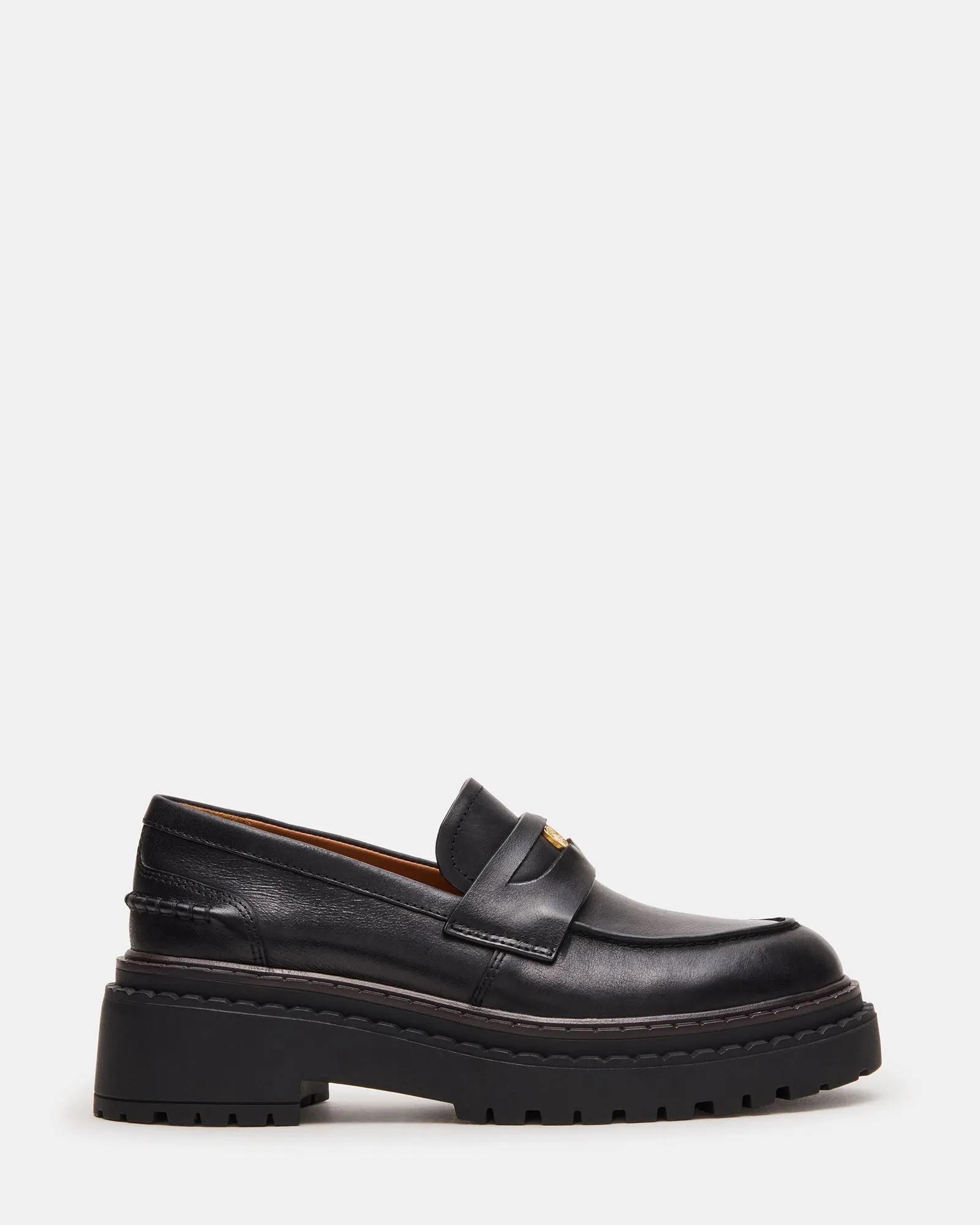 RAFTUS BLACK LEATHER sold by Steve Madden