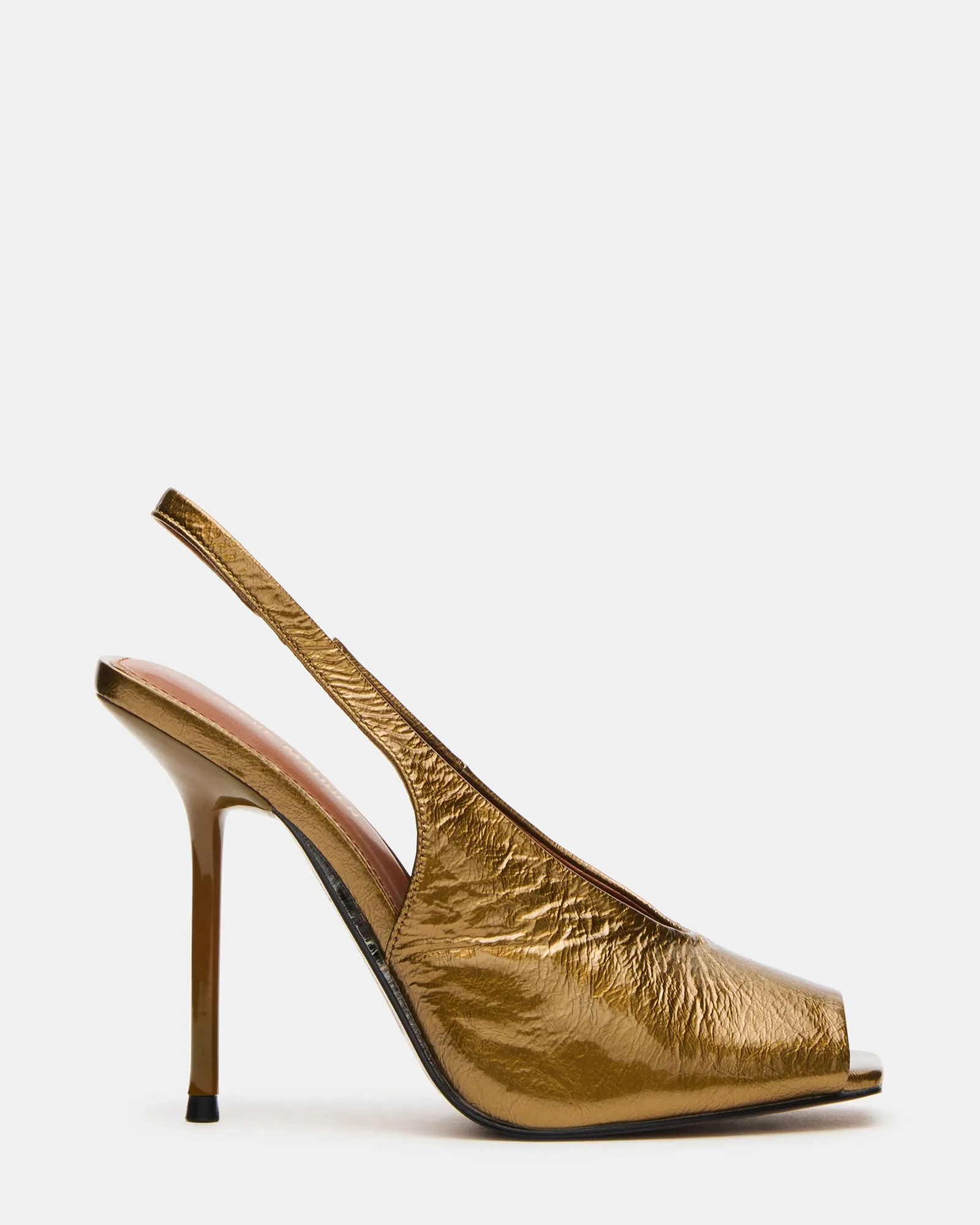 LUCIAN OLIVE CRINKLE PATENT sold by Steve Madden