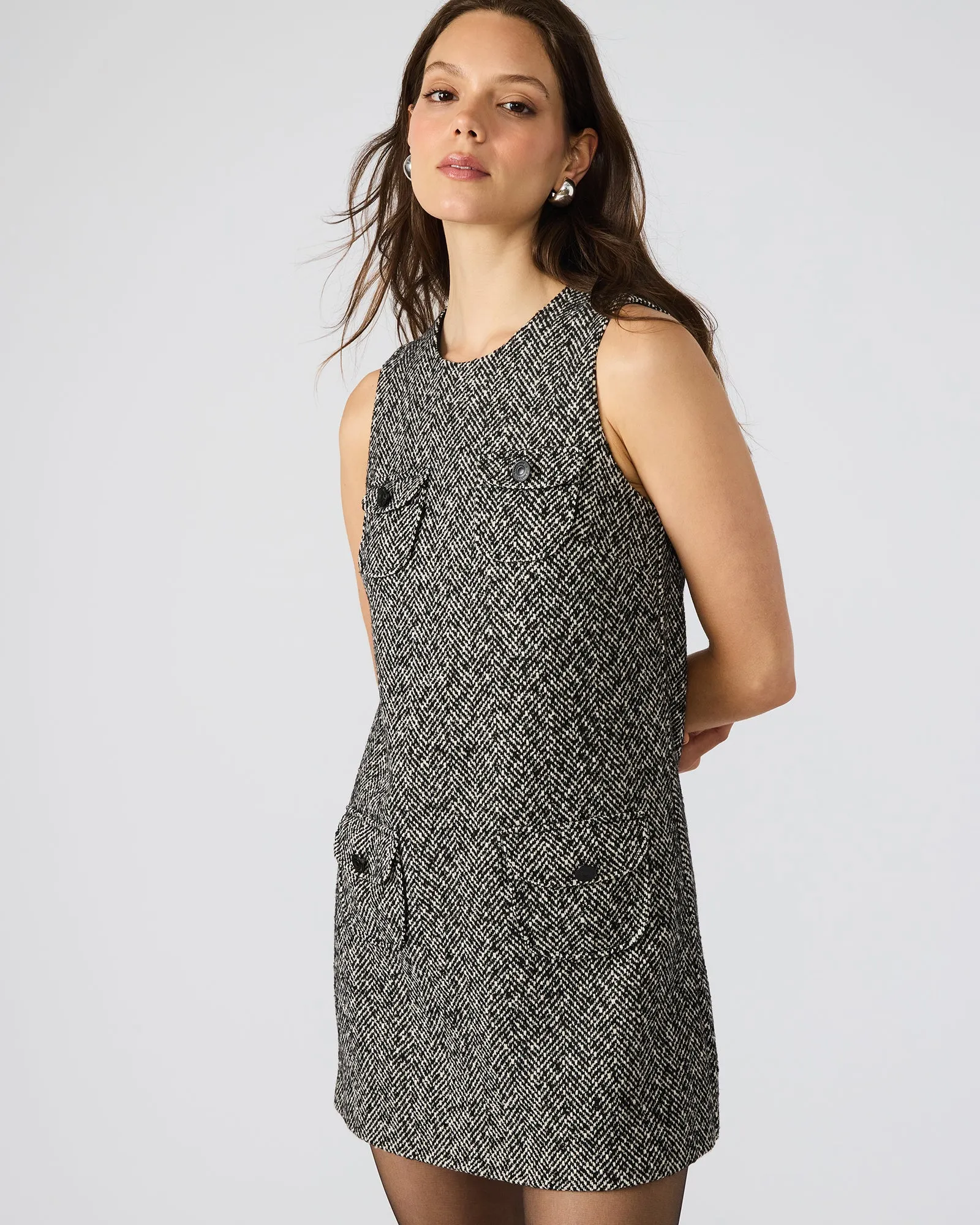 LOUIE DRESS BLACK/WHITE sold by Steve Madden product image thumbnail 2