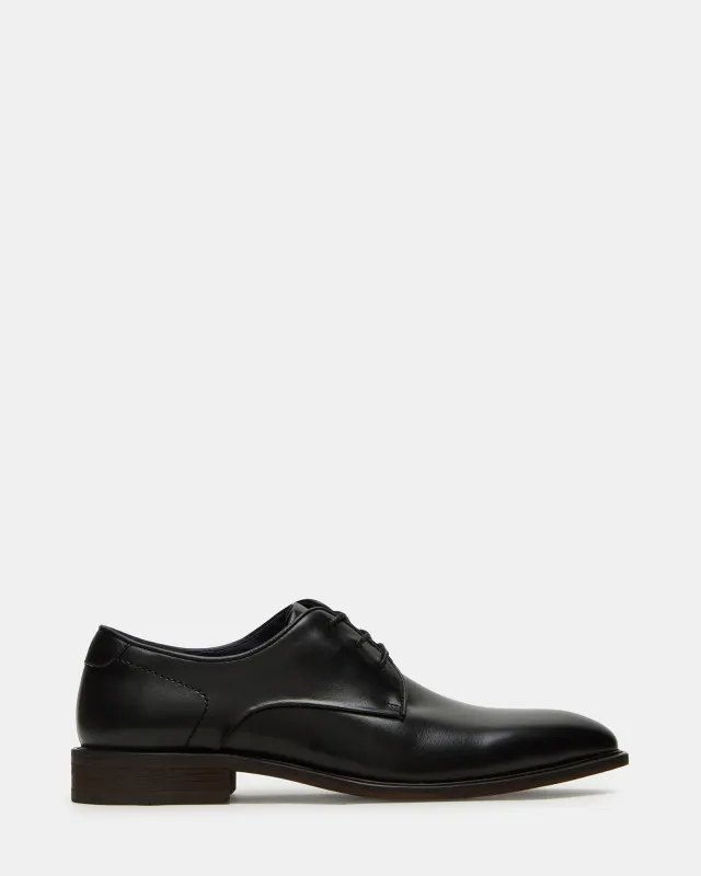 LELAND BLACK LEATHER sold by Steve Madden
