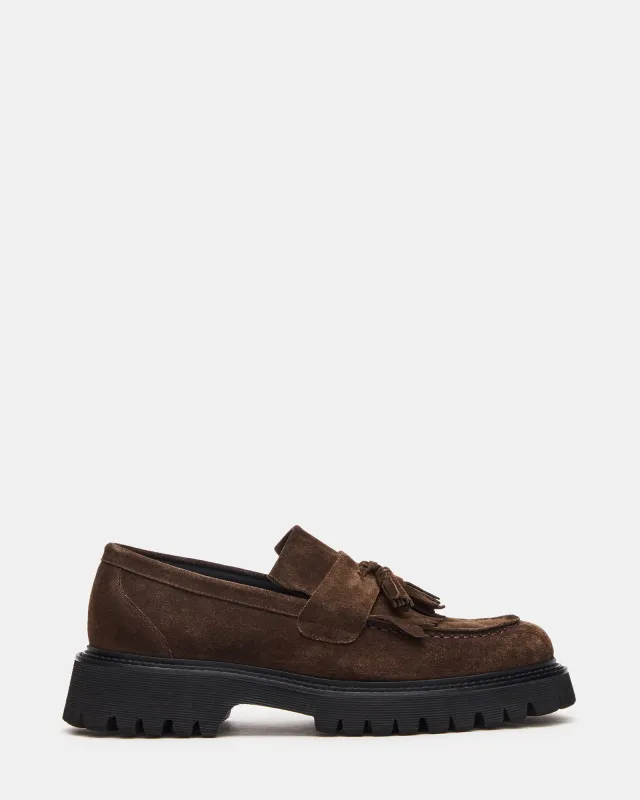 ZEV BROWN SUEDE sold by Steve Madden