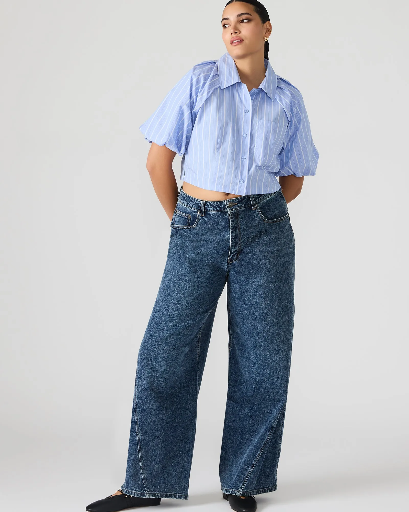 RORI JEAN DARK NAVY sold by Steve Madden