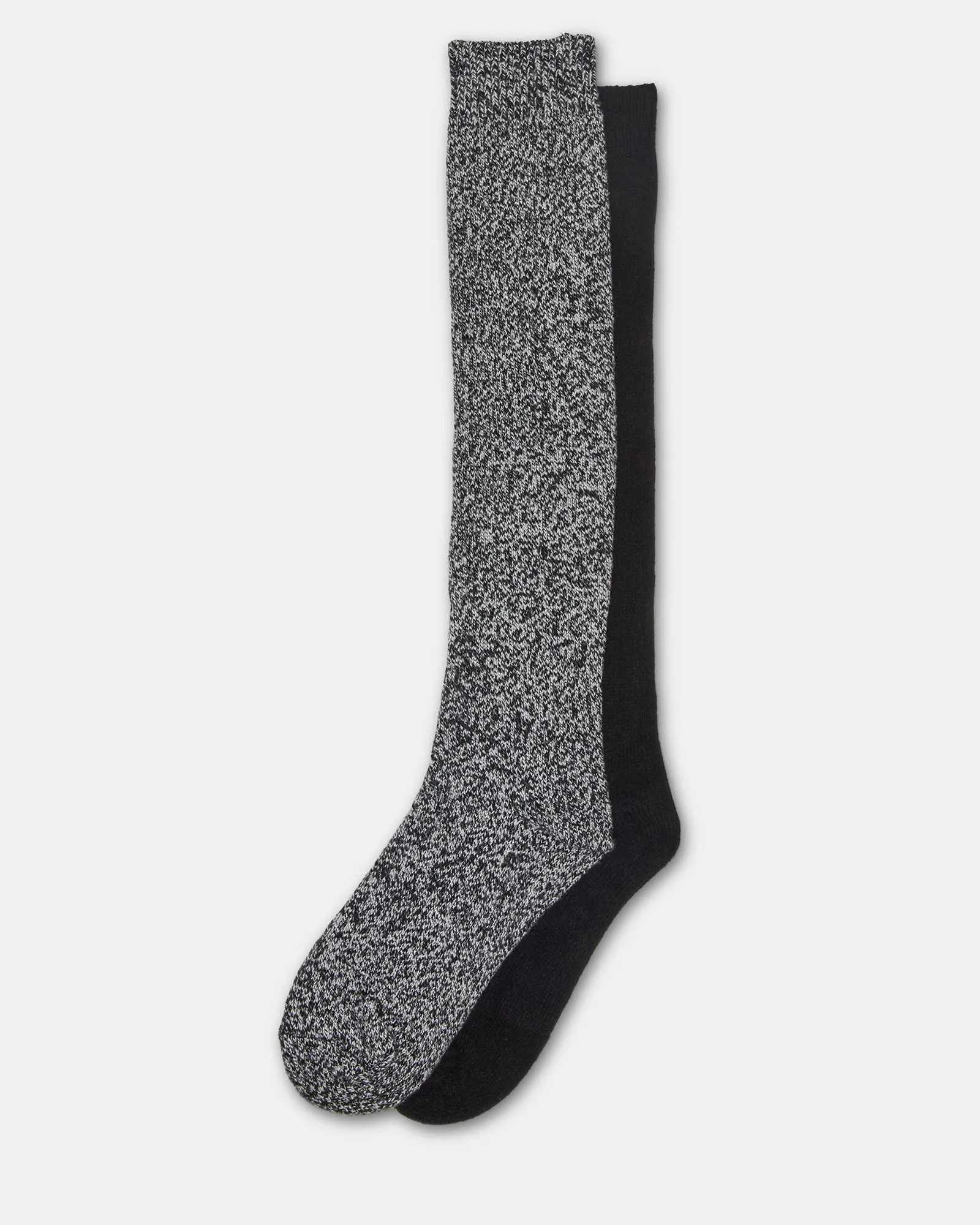 FALL 2 PACK MARLED KNEE HIGH SOCKS BLACK sold by Steve Madden
