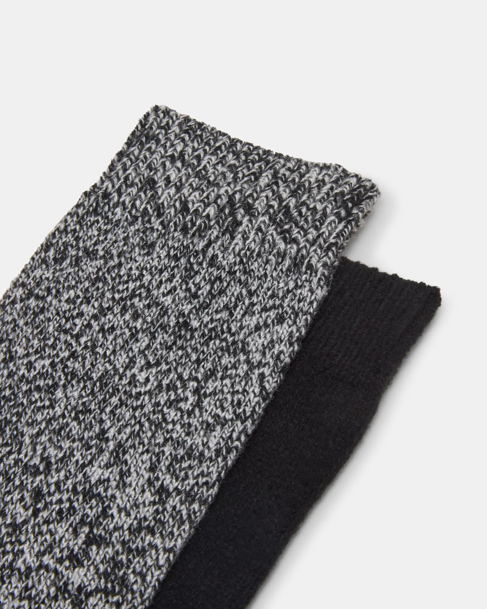 FALL 2 PACK MARLED KNEE HIGH SOCKS BLACK sold by Steve Madden product image thumbnail 2