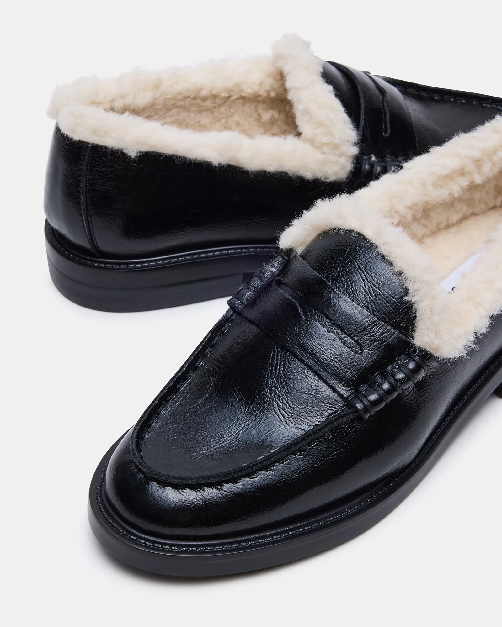 MADISON FAUX FUR BLACK LEATHER sold by Steve Madden product image thumbnail 3