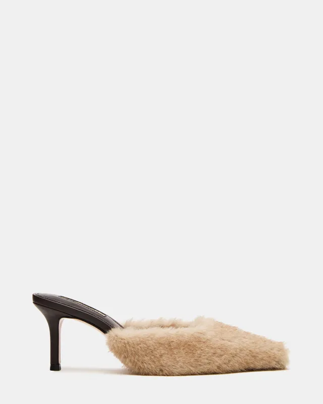 ALEXI FAUX FUR TAN sold by Steve Madden
