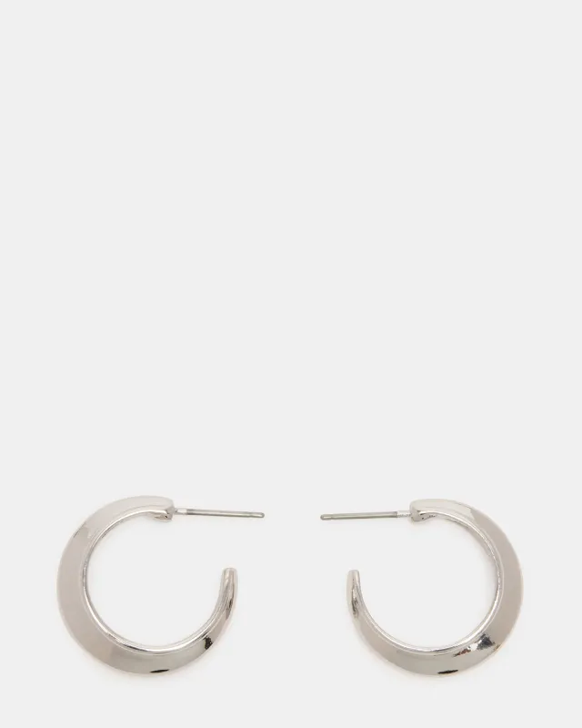 SMALL HOOP EARRINGS SILVER sold by Steve Madden