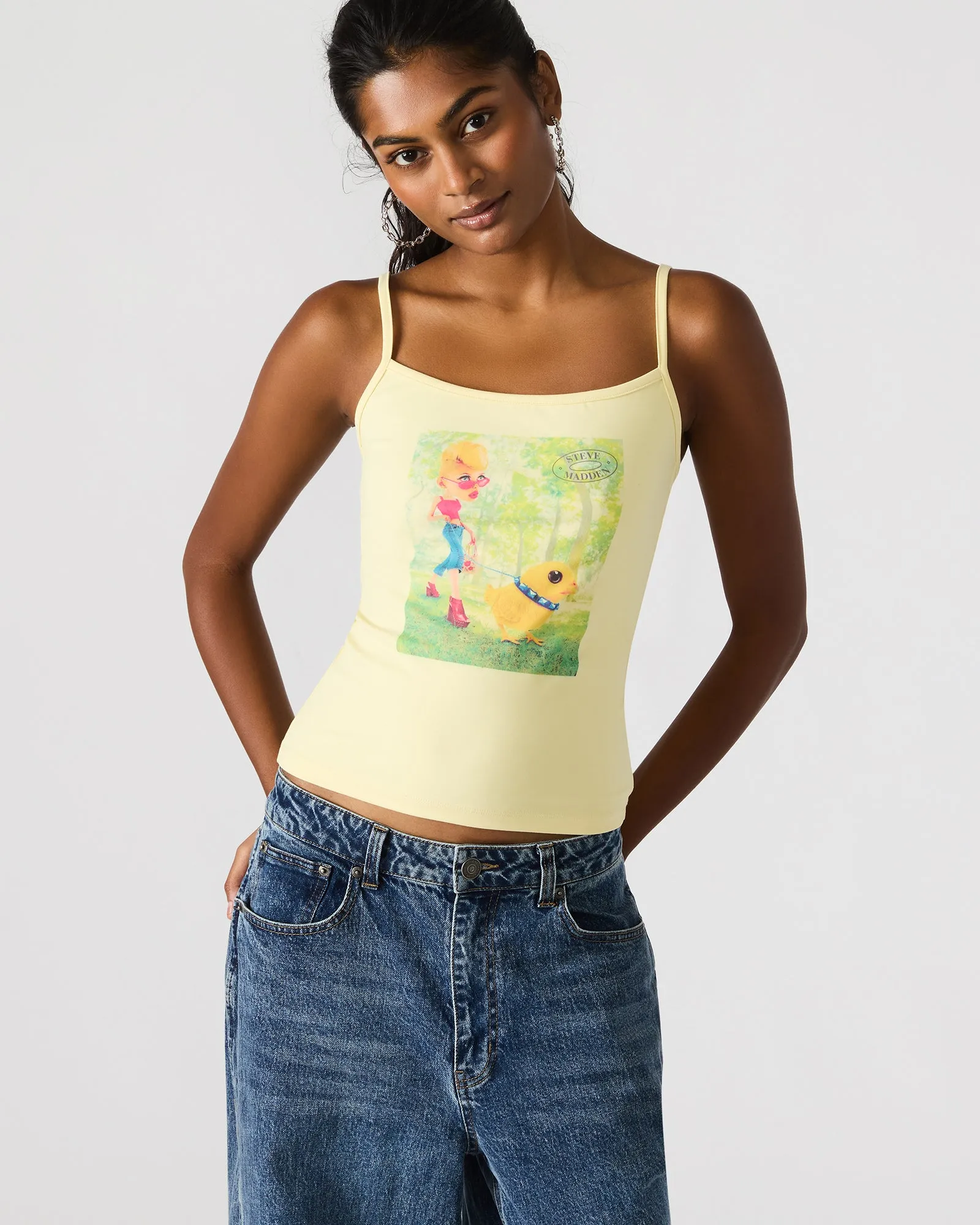 GOLDIE TANK PALE YELLOW sold by Steve Madden