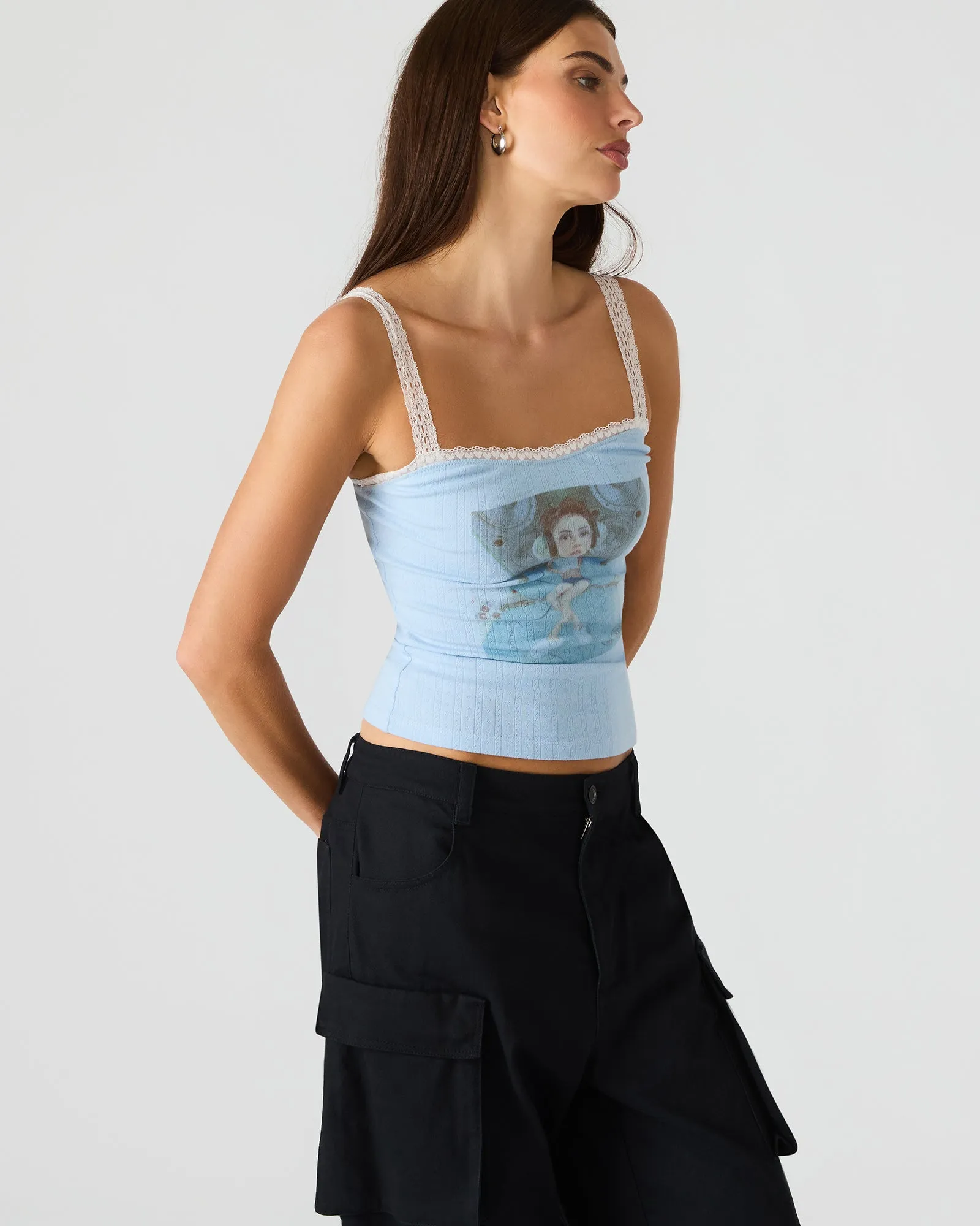 LOVE GOLDIE TANK SURF BLUE sold by Steve Madden product image thumbnail 2