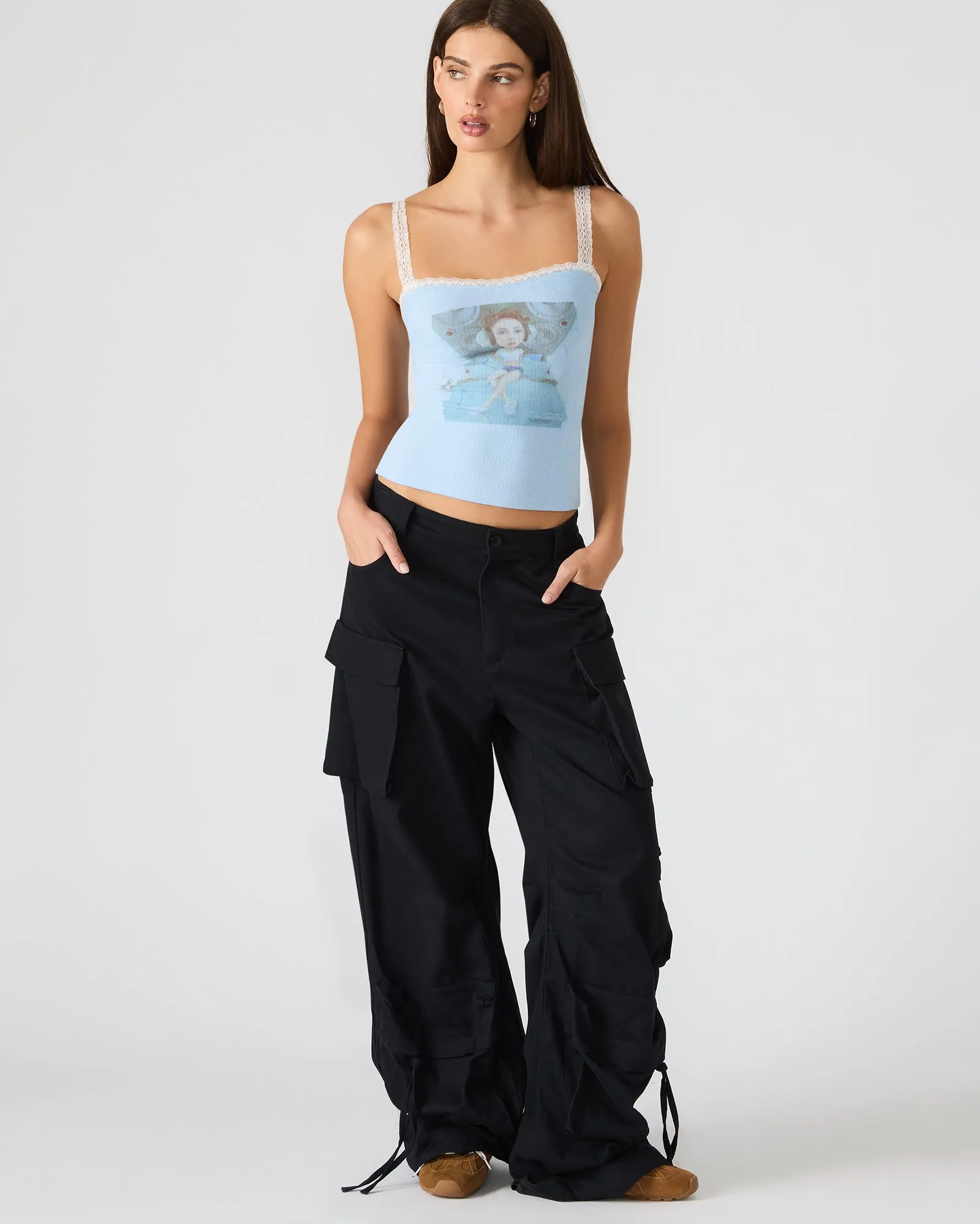 LOVE GOLDIE TANK SURF BLUE sold by Steve Madden product image thumbnail 5