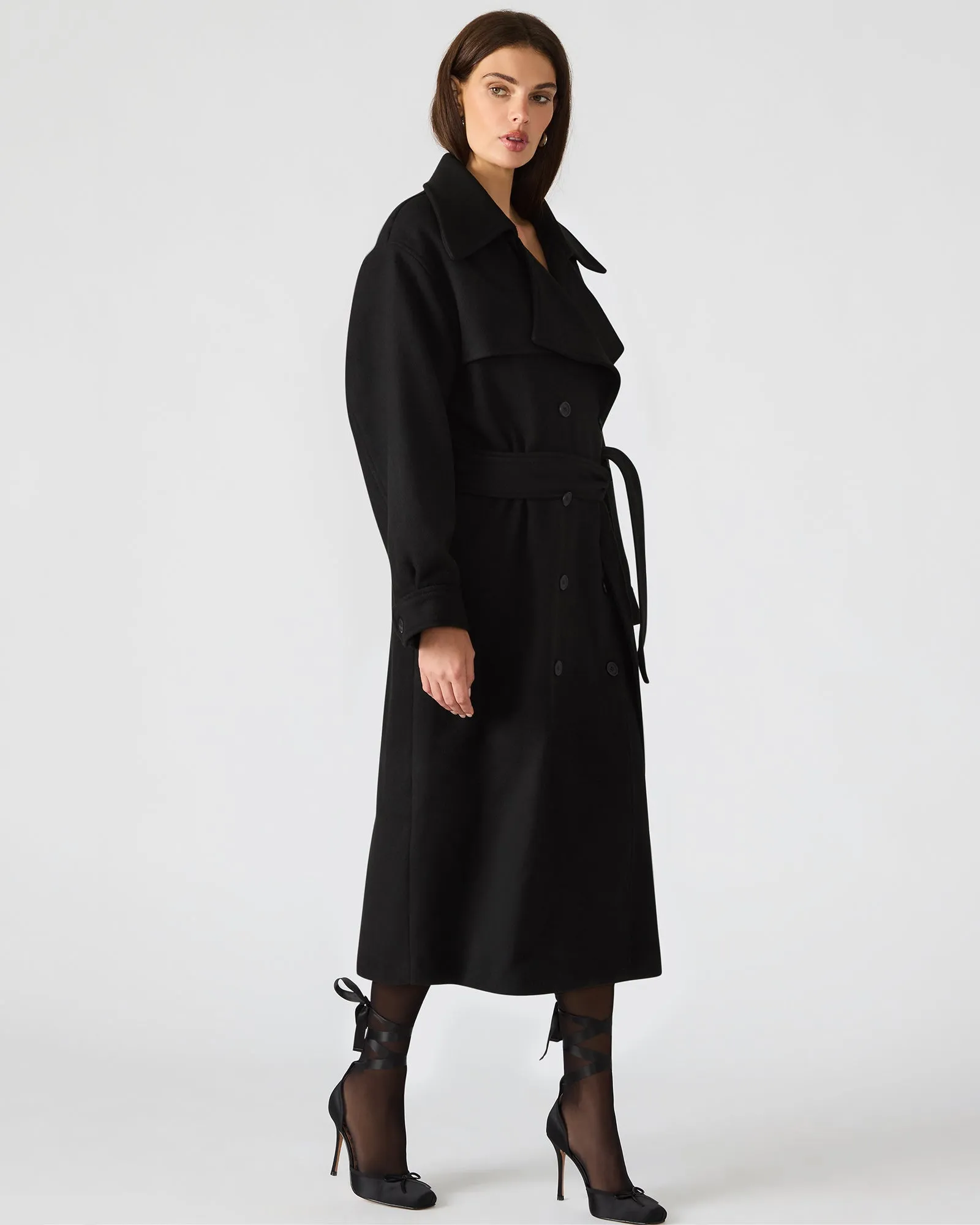 ENORA COAT BLACK sold by Steve Madden product image thumbnail 3