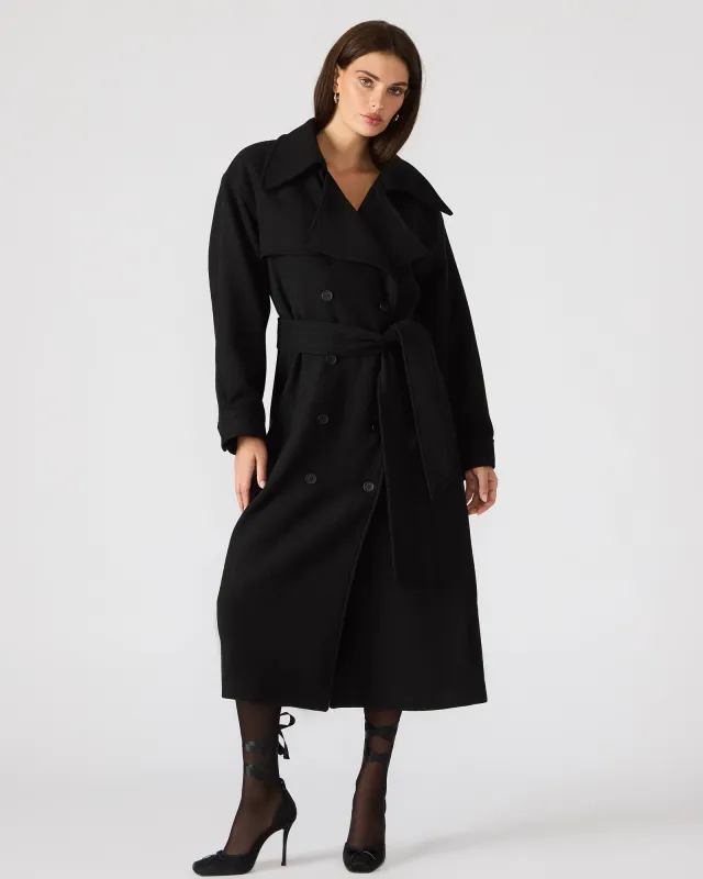 ENORA COAT BLACK made by Steve Madden