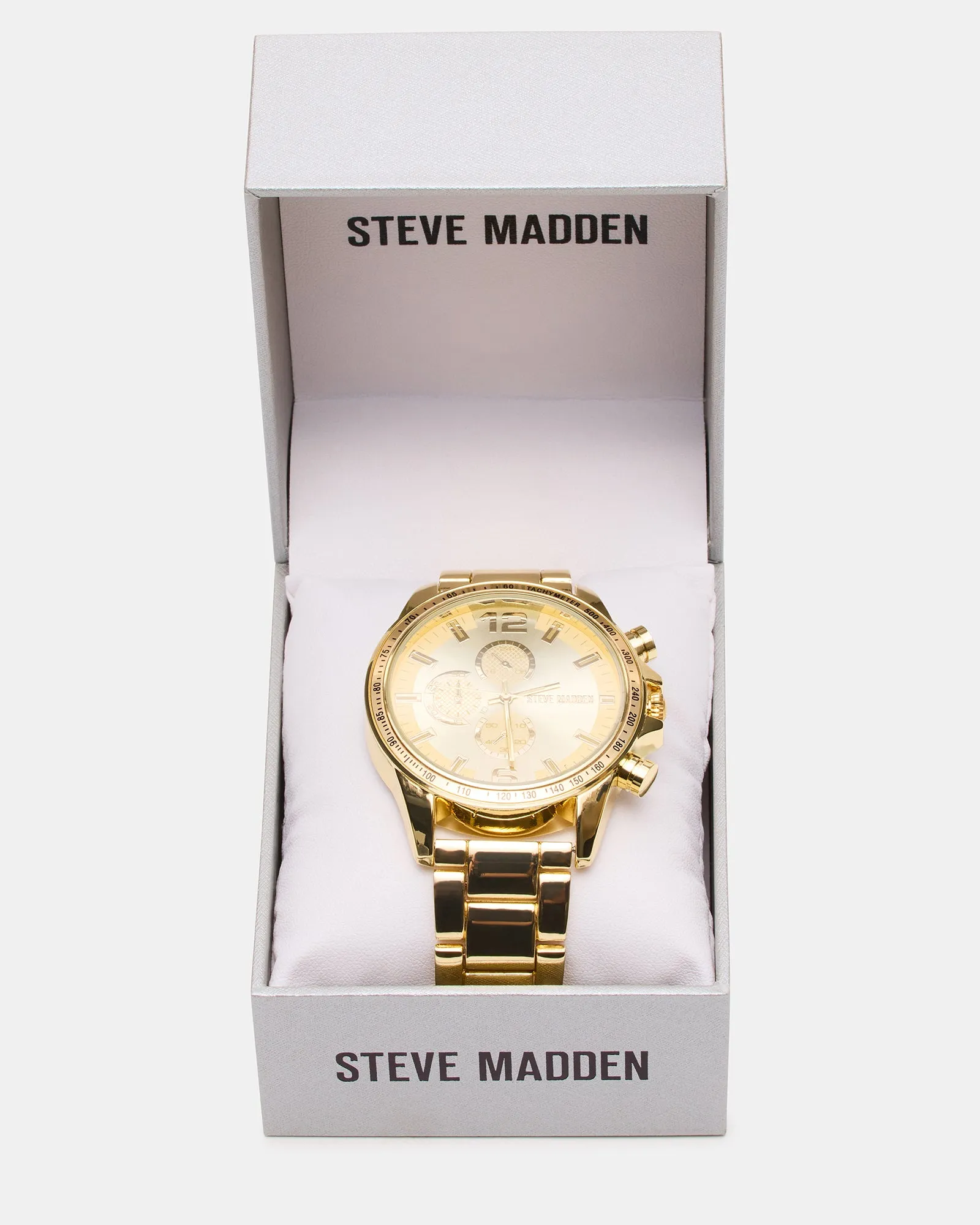 MEN'S STAINLESS STEEL WATCH GOLD sold by Steve Madden product image thumbnail 3