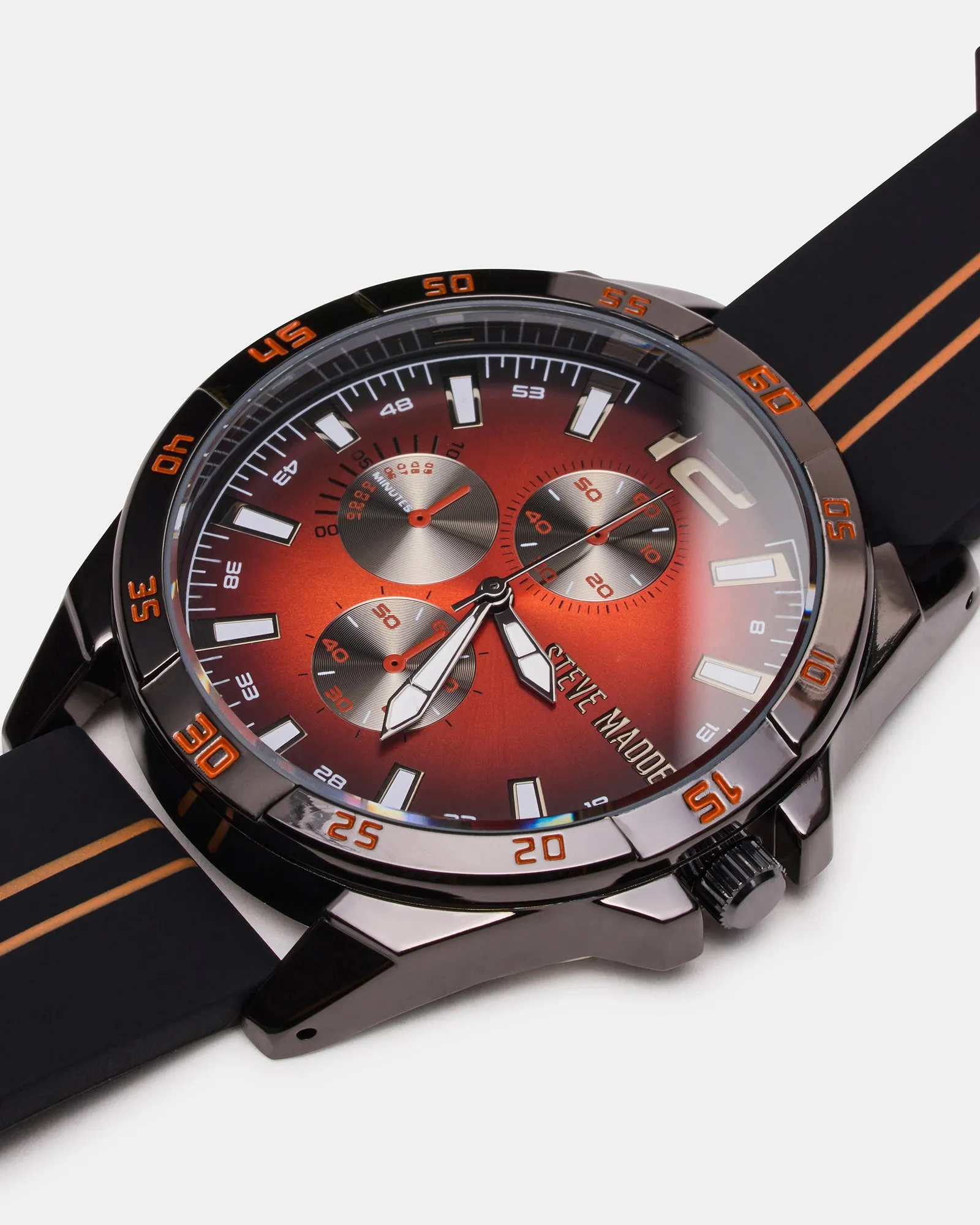 MEN'S ALLOY WATCH BLACK/RED sold by Steve Madden product image thumbnail 2