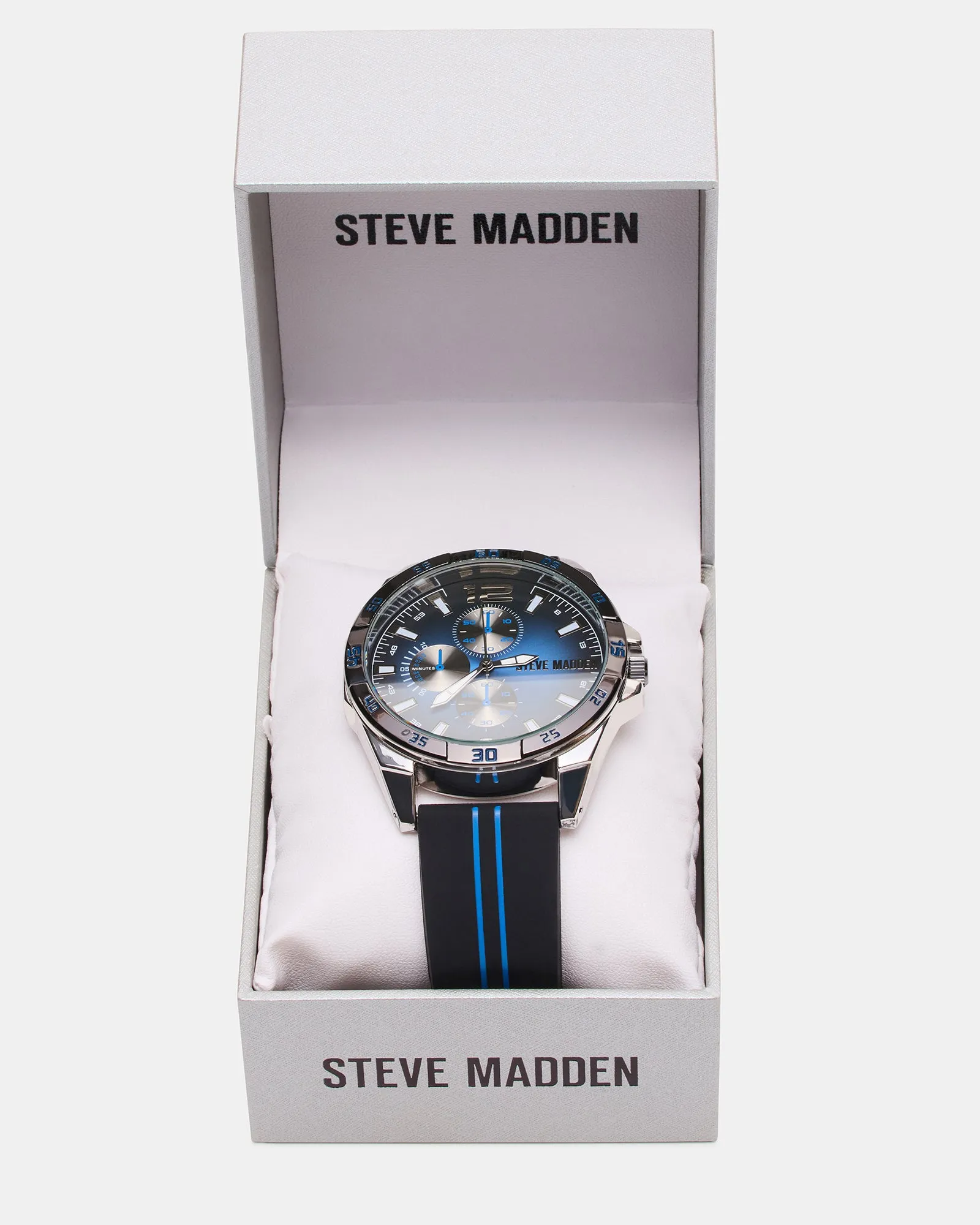 MEN'S ALLOY WATCH BLACK/BLUE sold by Steve Madden product image thumbnail 3