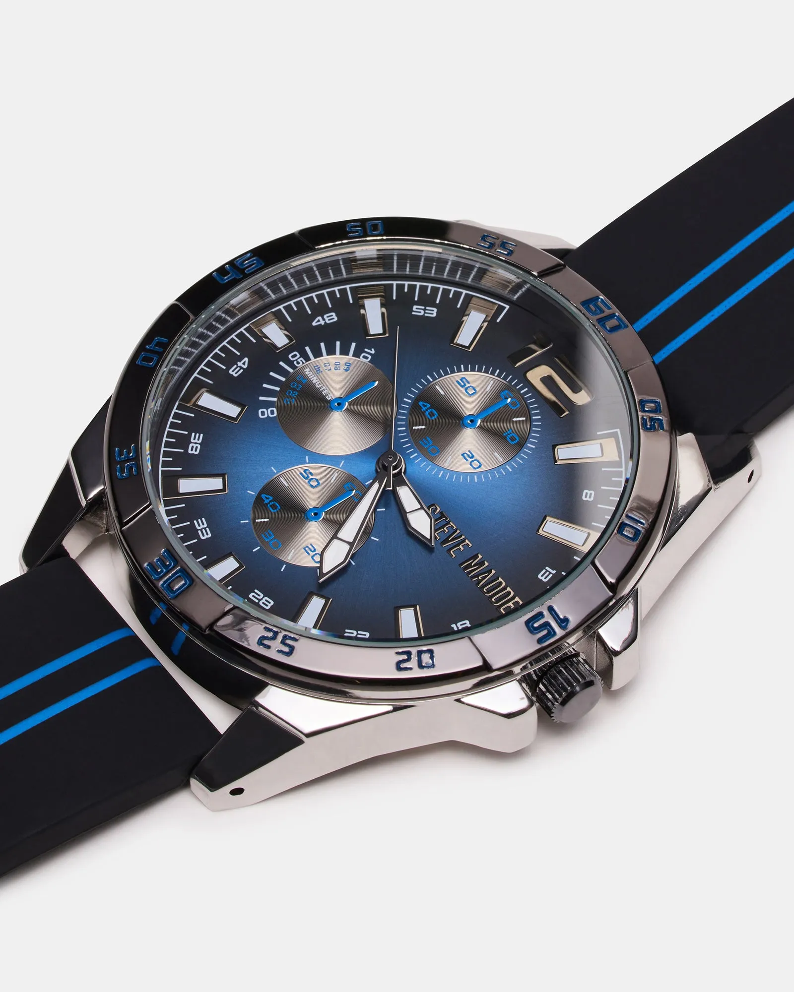 MEN'S ALLOY WATCH BLACK/BLUE sold by Steve Madden product image thumbnail 2