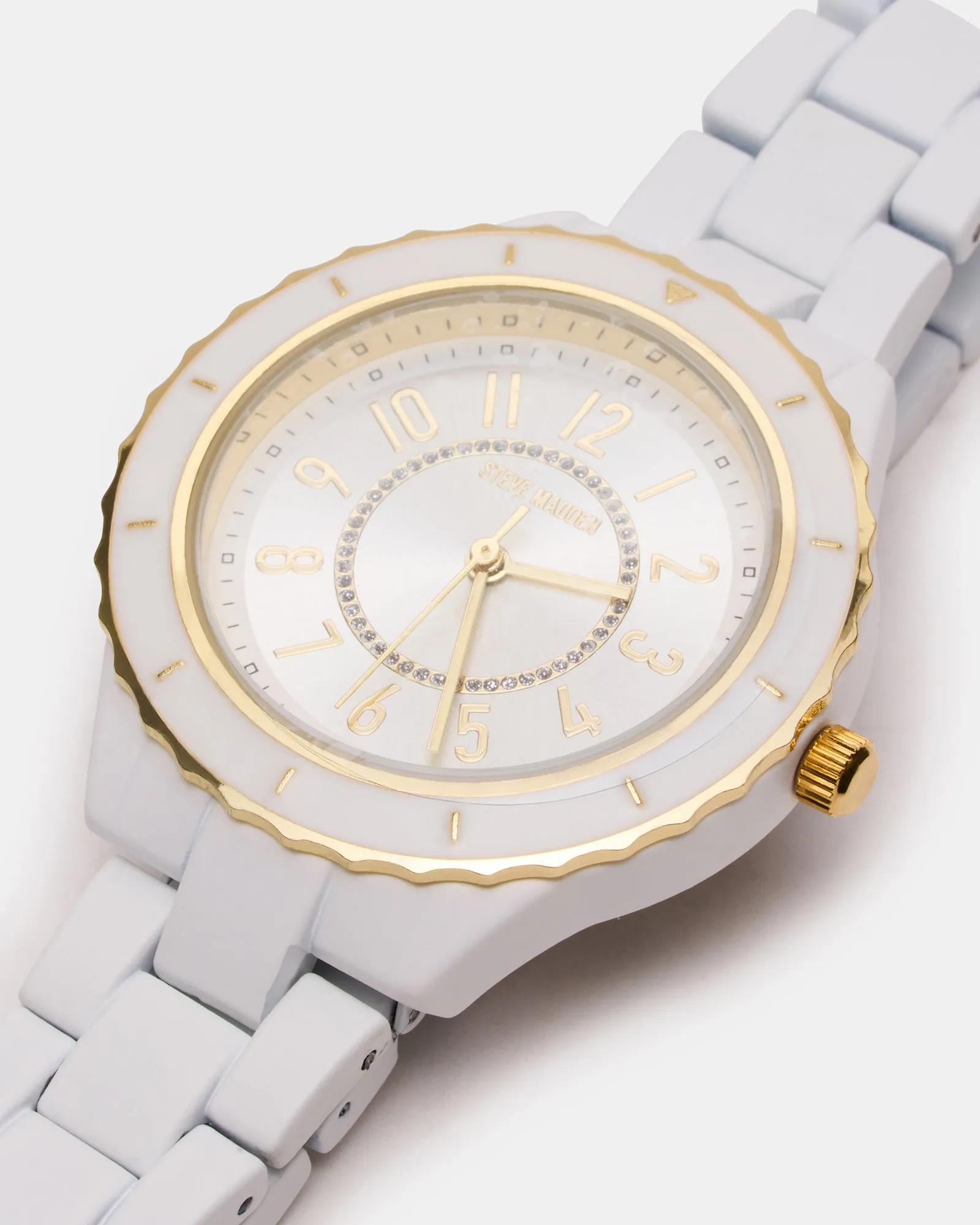 WOMEN'S STAINLESS STEEL WATCH WHITE sold by Steve Madden product image thumbnail 2