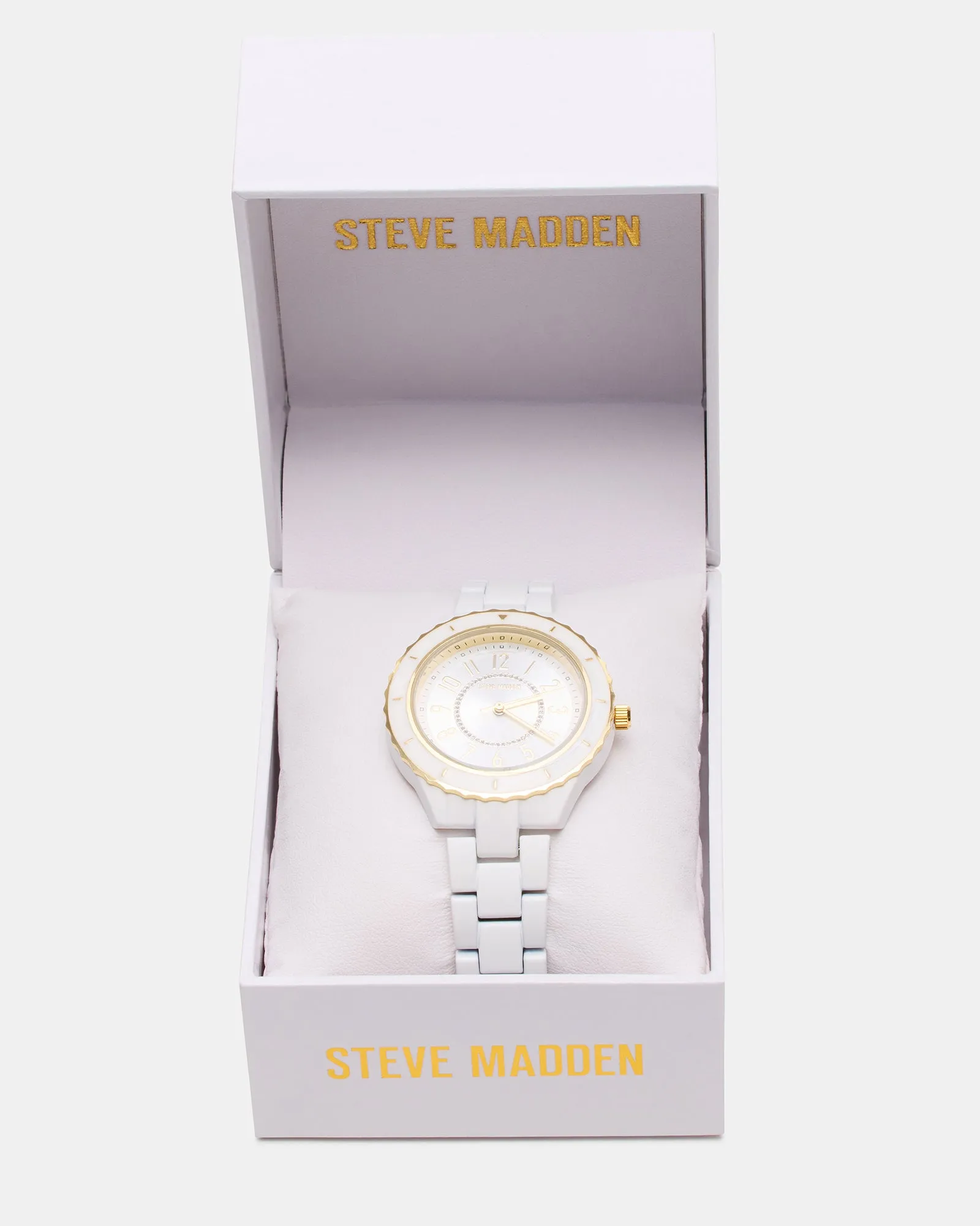 WOMEN'S STAINLESS STEEL WATCH WHITE sold by Steve Madden product image thumbnail 3