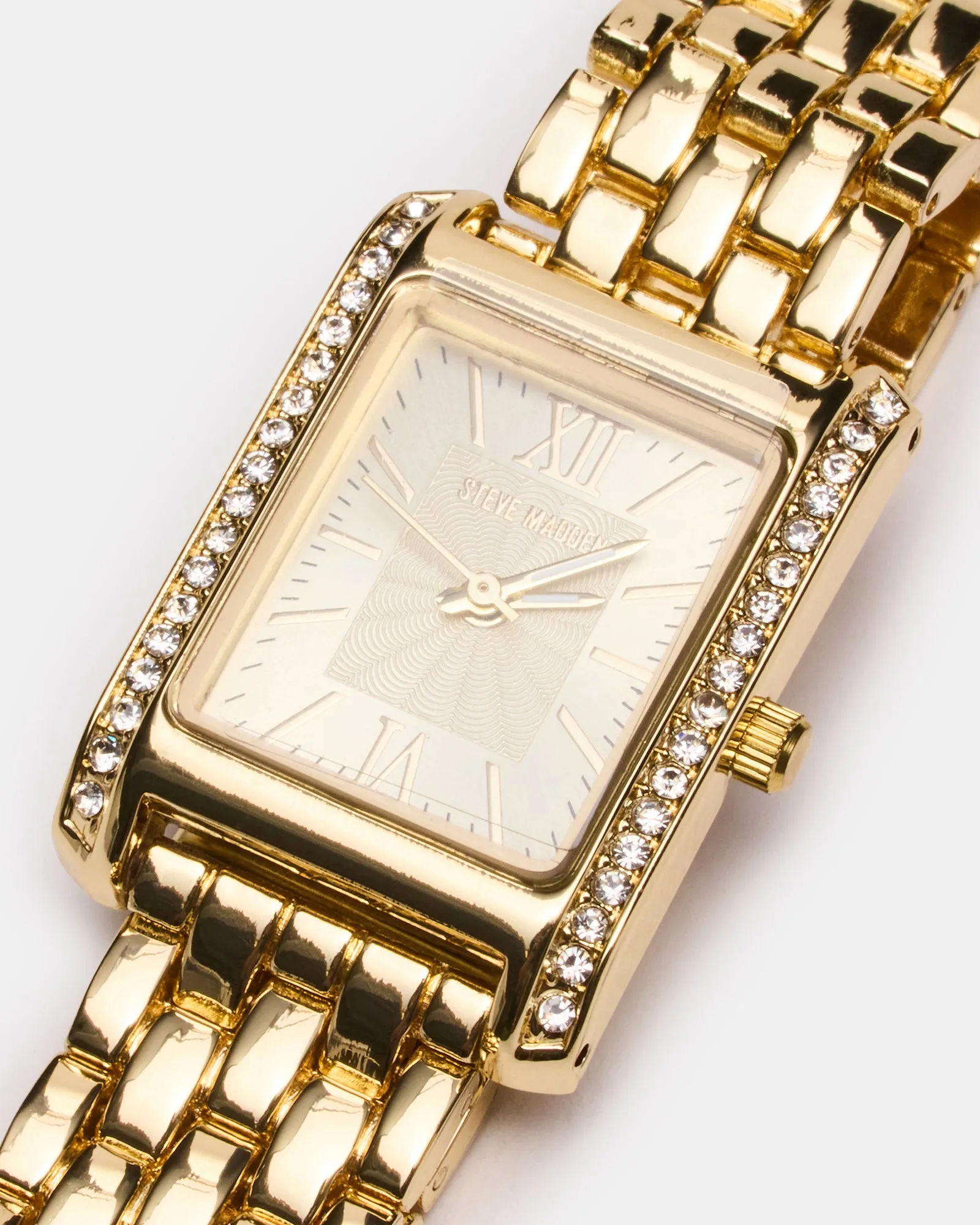 WOMEN'S SQUARE STAINLESS STEEL WATCH GOLD sold by Steve Madden product image thumbnail 2