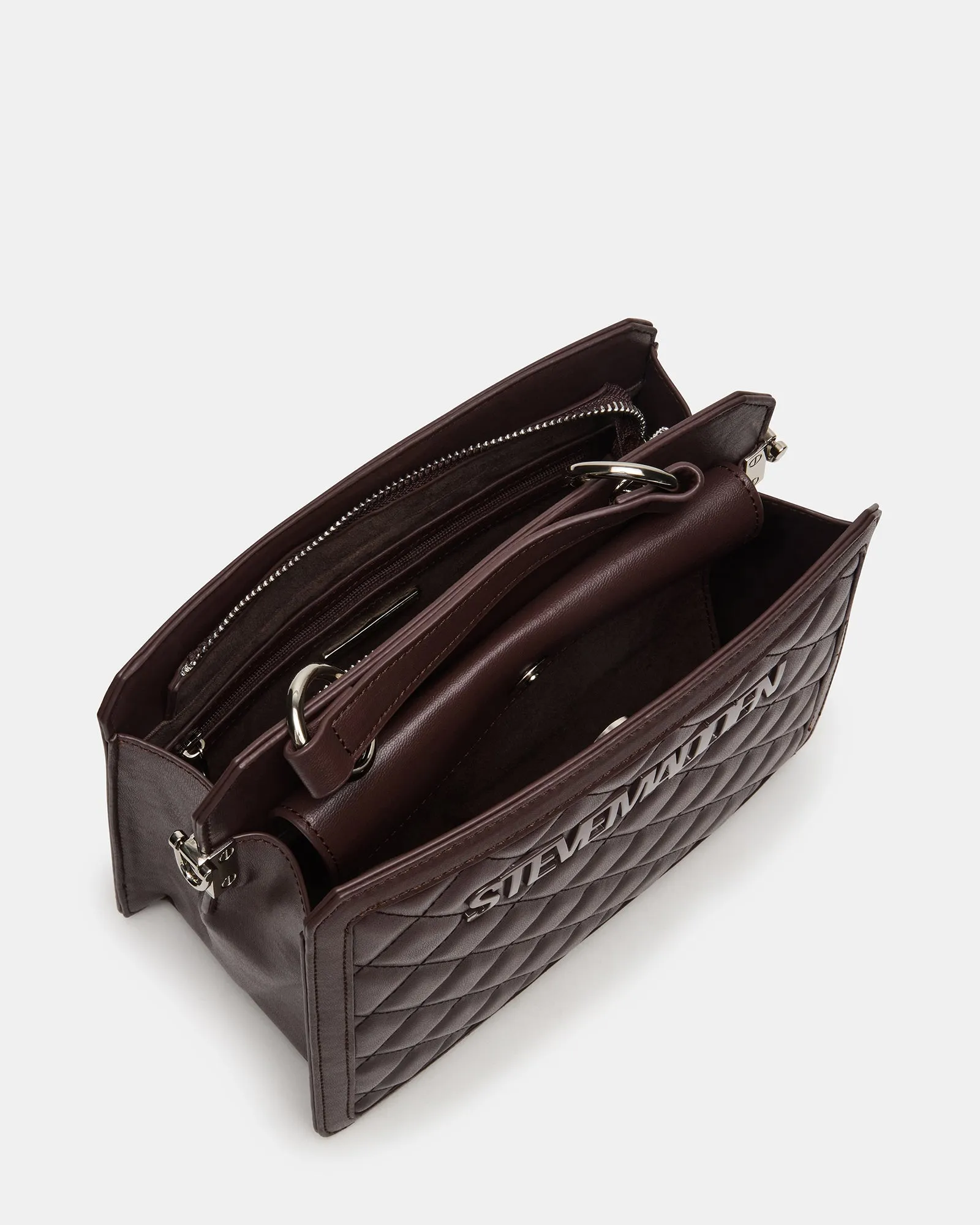 EVELYN BAG CHOCOLATE QUILTED sold by Steve Madden product image thumbnail 4
