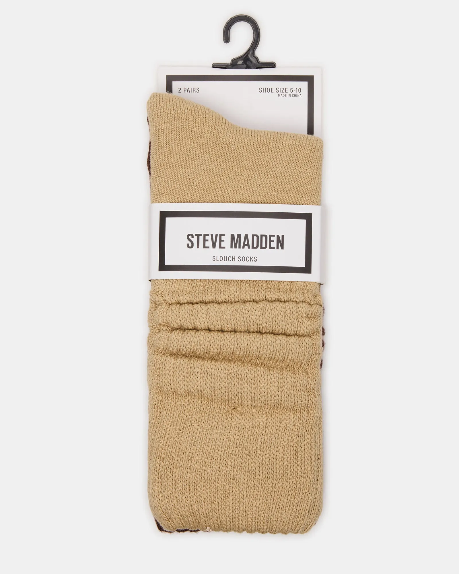 2 PACK RIB SLOUCH SOCKS TAN MULTI sold by Steve Madden product image thumbnail 3