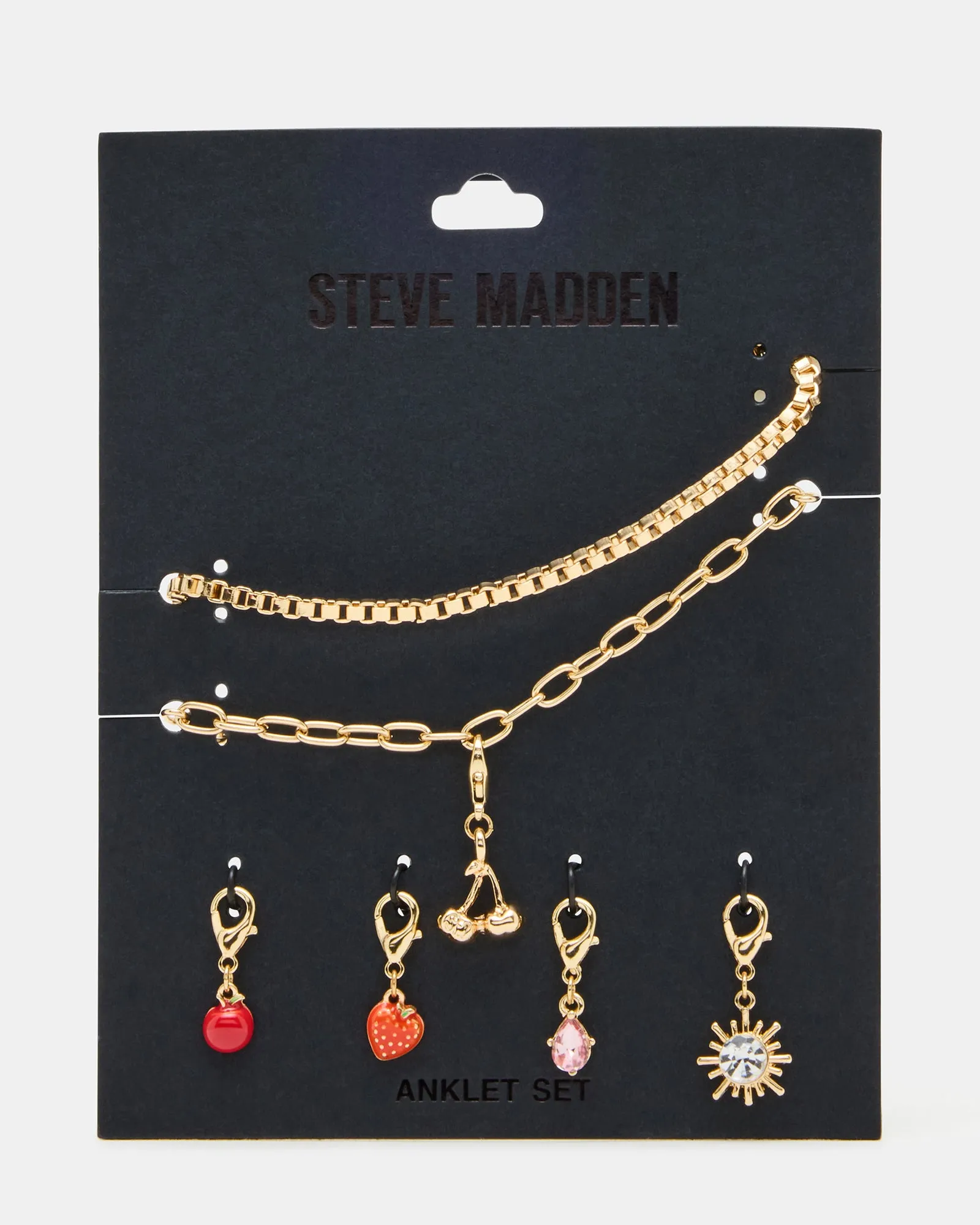 CHERRY CHARM ANKLET SET sold by Steve Madden