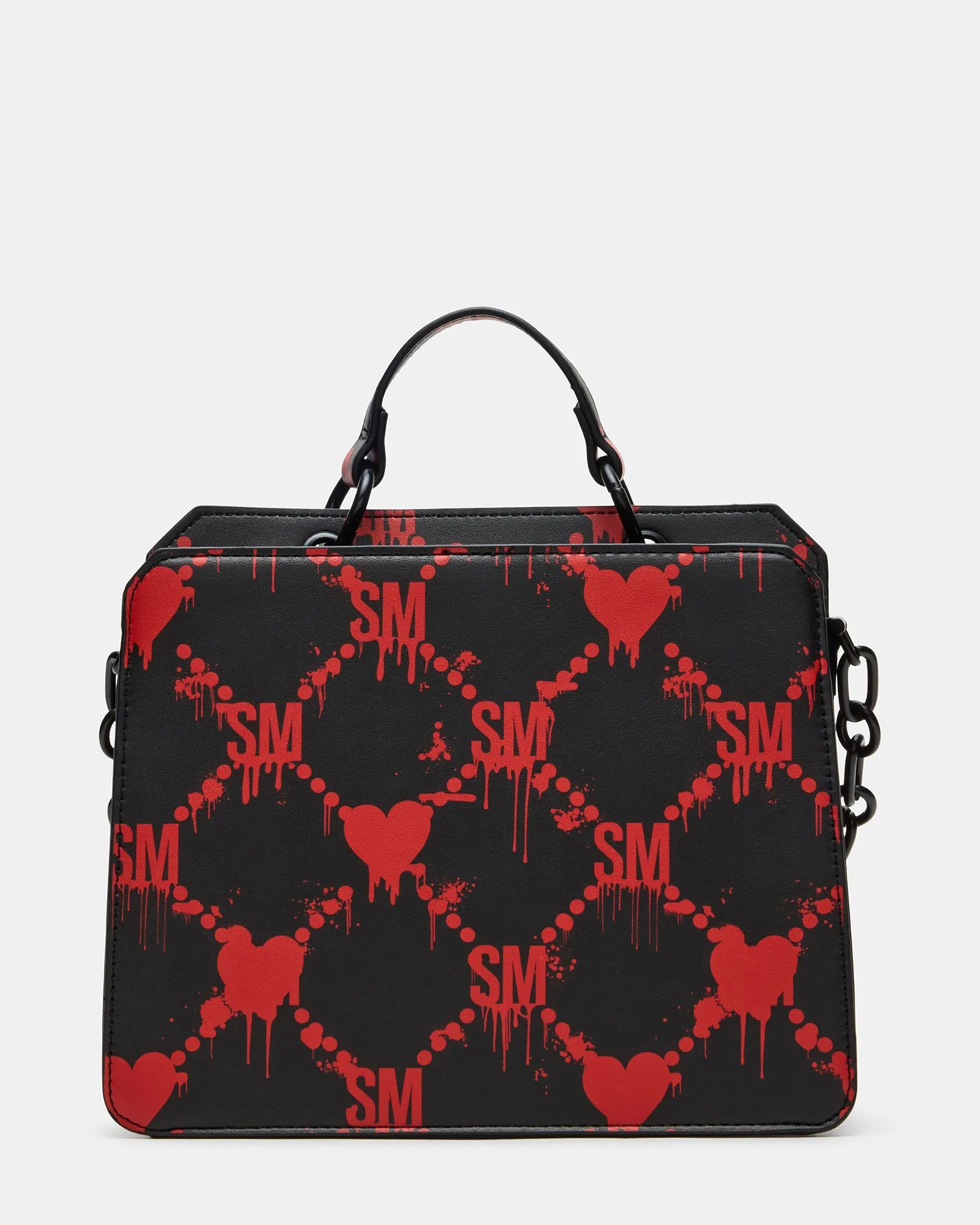 EVELYN BAG DRIPPY HEARTS BLACK/RED sold by Steve Madden product image thumbnail 5