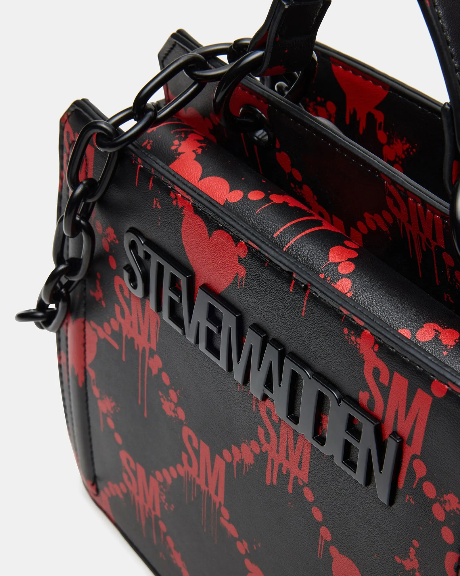 EVELYN BAG DRIPPY HEARTS BLACK/RED sold by Steve Madden product image thumbnail 2