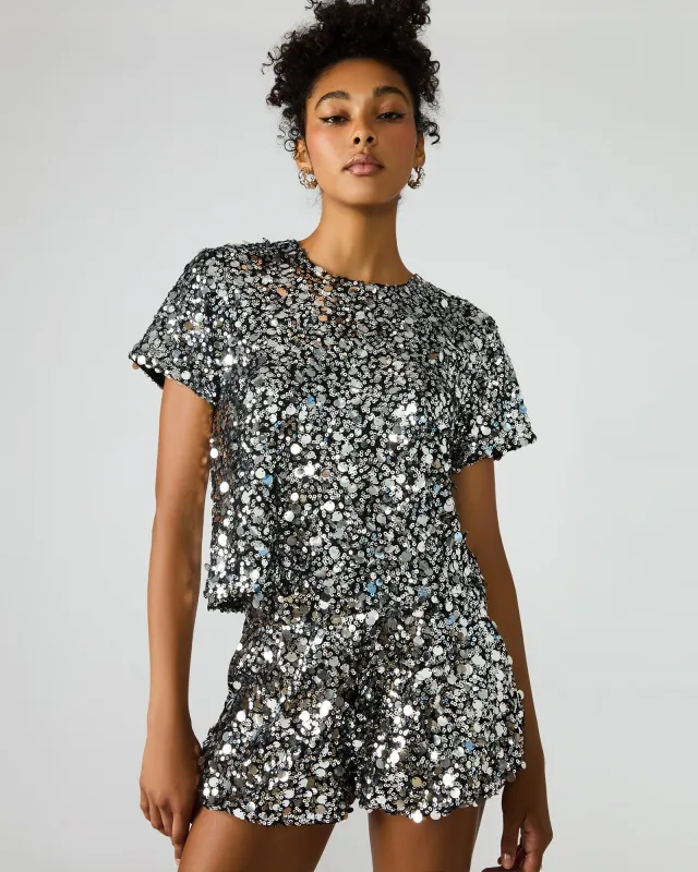 CRESSA TOP SILVER sold by Steve Madden