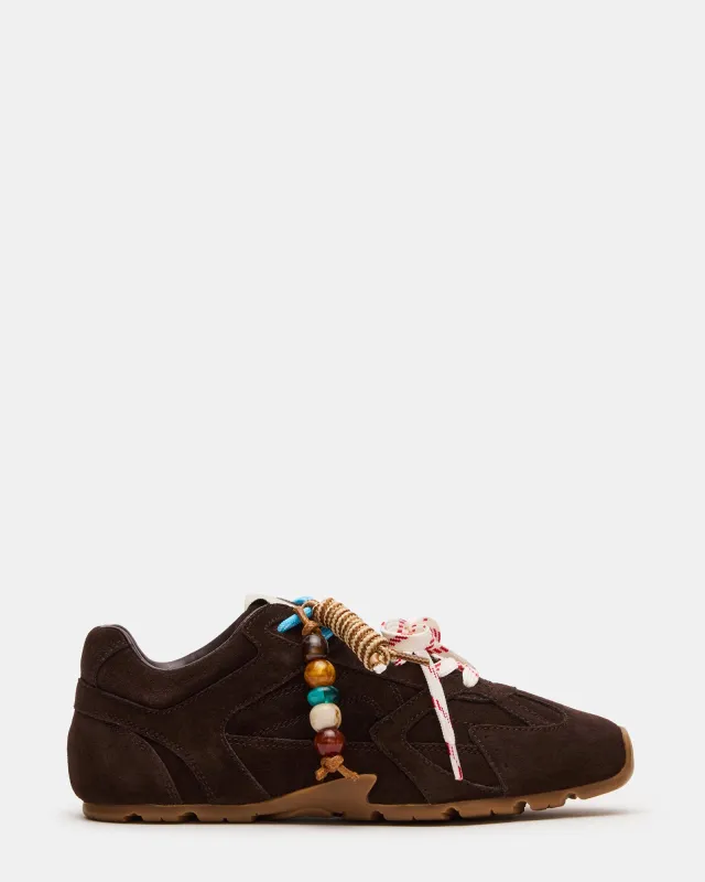 AZIEL CHARM BROWN SUEDE sold by Steve Madden