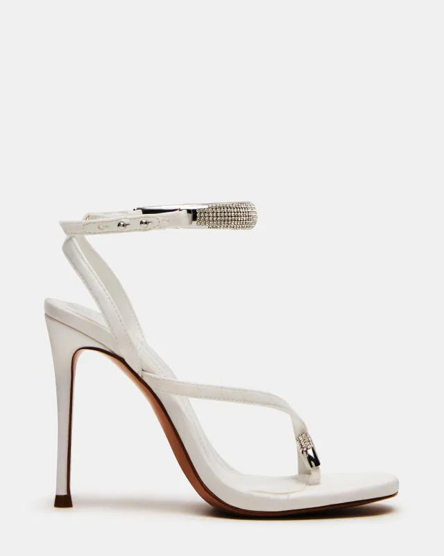 TIA RHINESTONES WHITE SATIN sold by Steve Madden