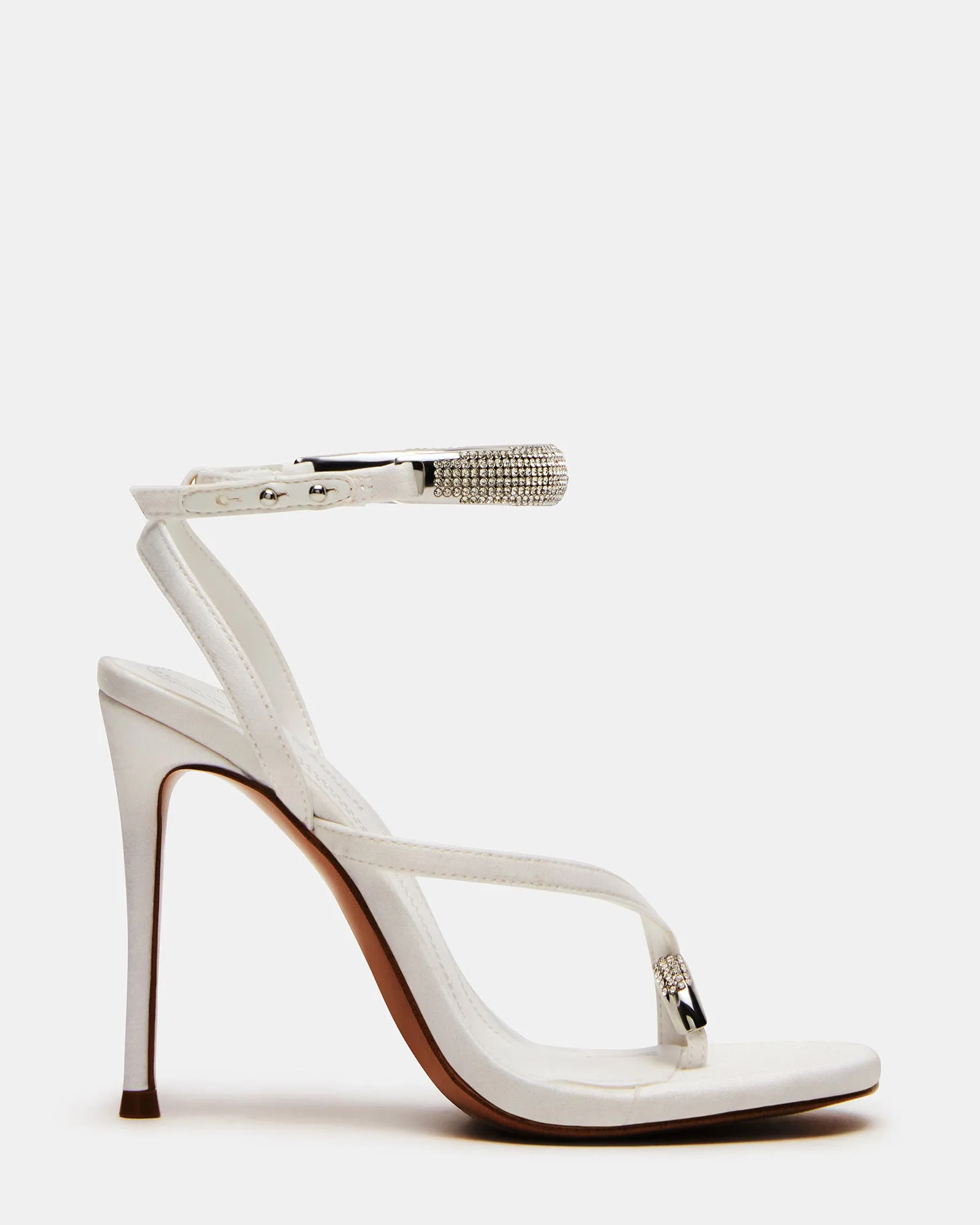 TIA RHINESTONES WHITE SATIN sold by Steve Madden