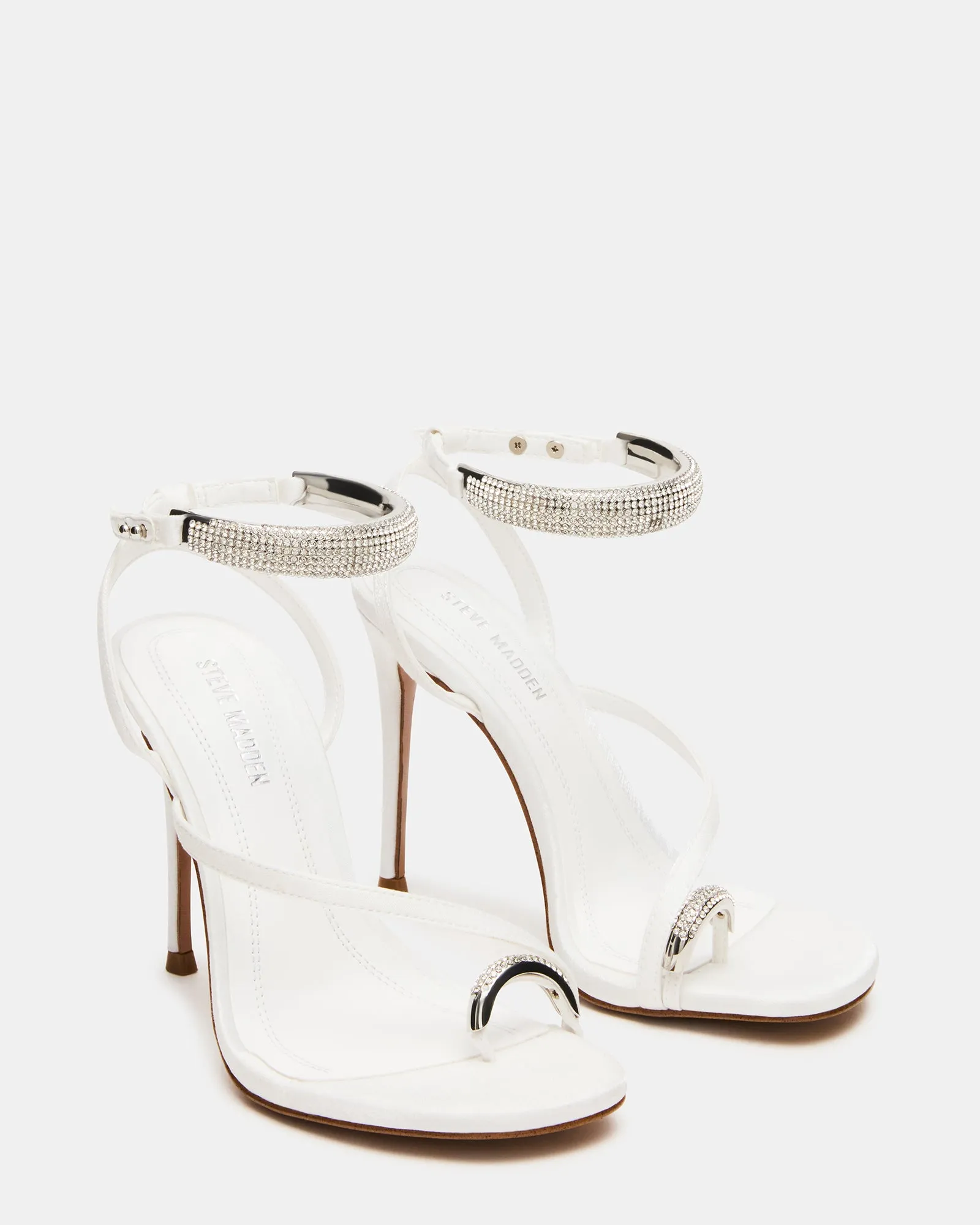 TIA RHINESTONES WHITE SATIN sold by Steve Madden product image thumbnail 2