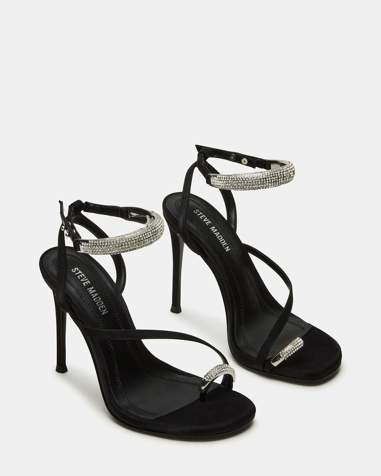 TIA RHINESTONES BLACK SATIN sold by Steve Madden product image thumbnail 2