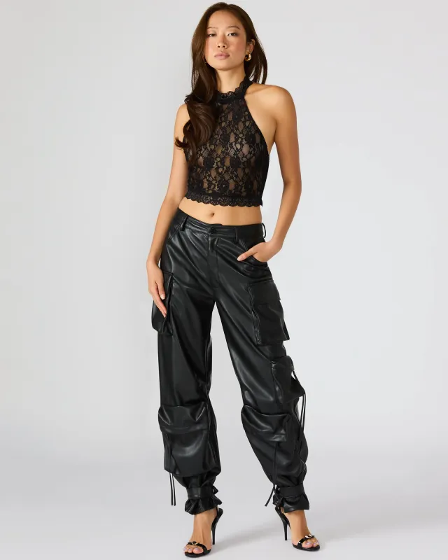 VEGAN LEATHER DUO PANT BLACK sold by Steve Madden