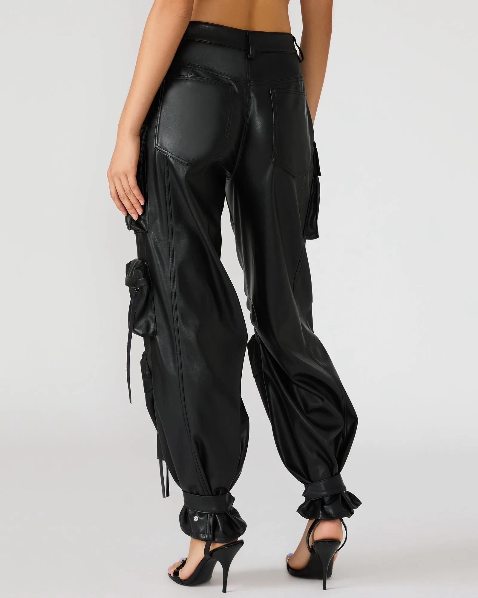 VEGAN LEATHER DUO PANT BLACK sold by Steve Madden product image thumbnail 4