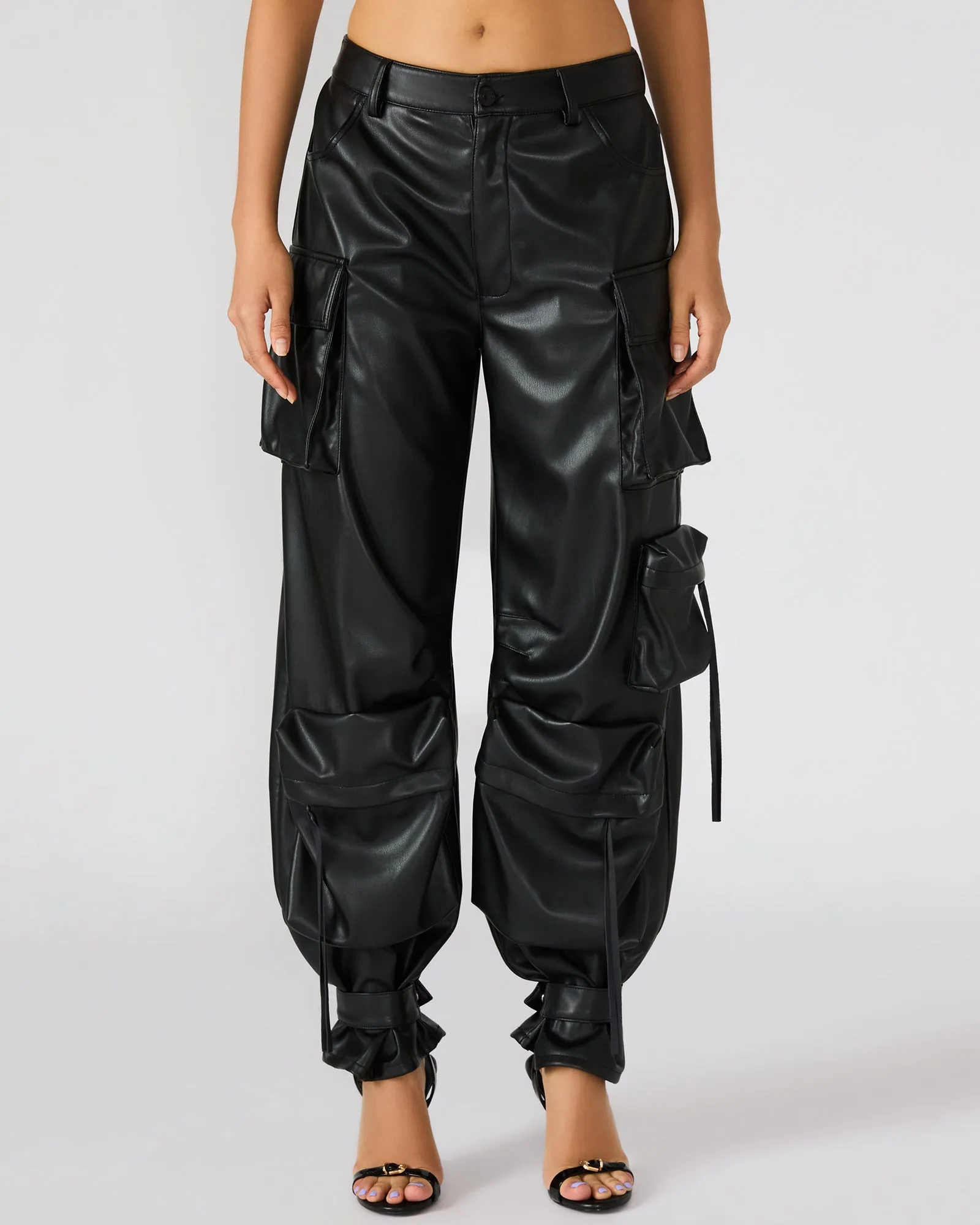 VEGAN LEATHER DUO PANT BLACK sold by Steve Madden product image thumbnail 2