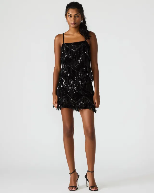 CINDI SEQUIN SKIRT BLACK sold by Steve Madden