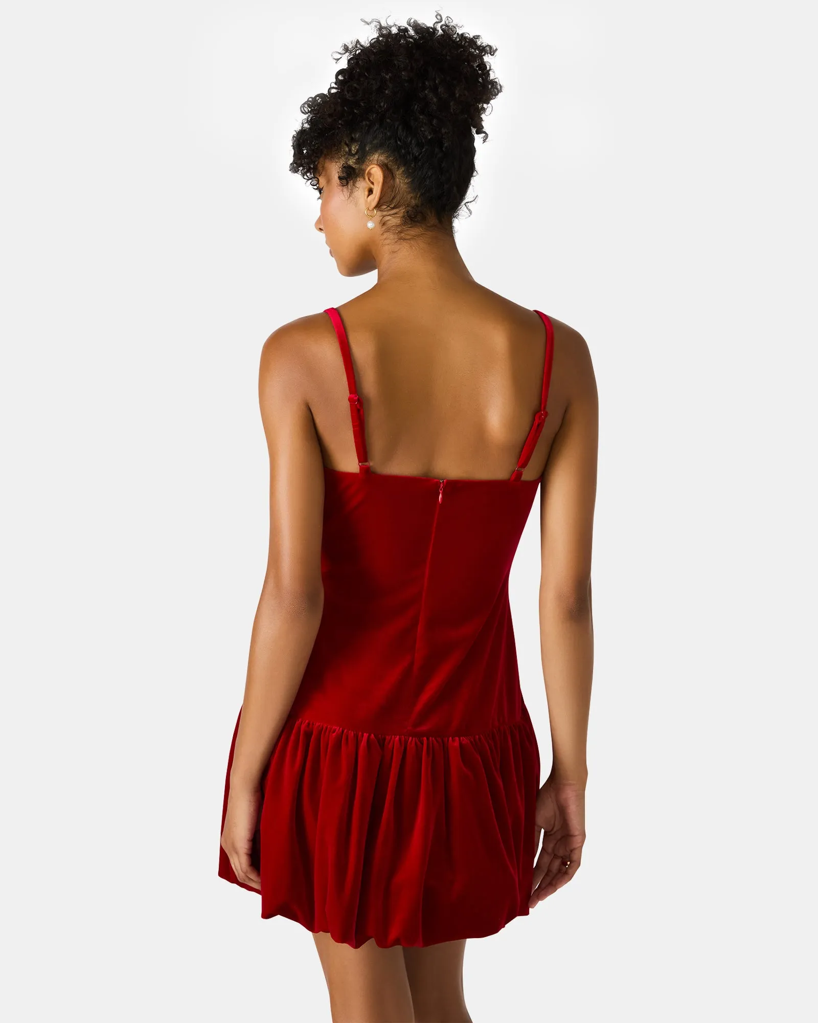 GIOVANNA DRESS RED VELVET sold by Steve Madden product image thumbnail 4