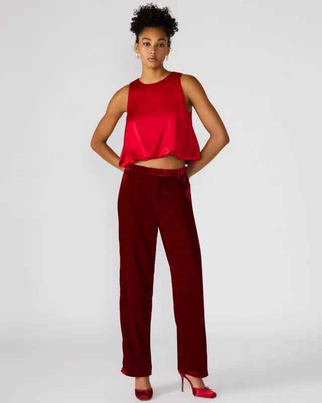 TONIA PANT RED VELVET sold by Steve Madden