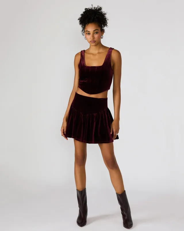 JAYLA SKIRT WINE made by Steve Madden