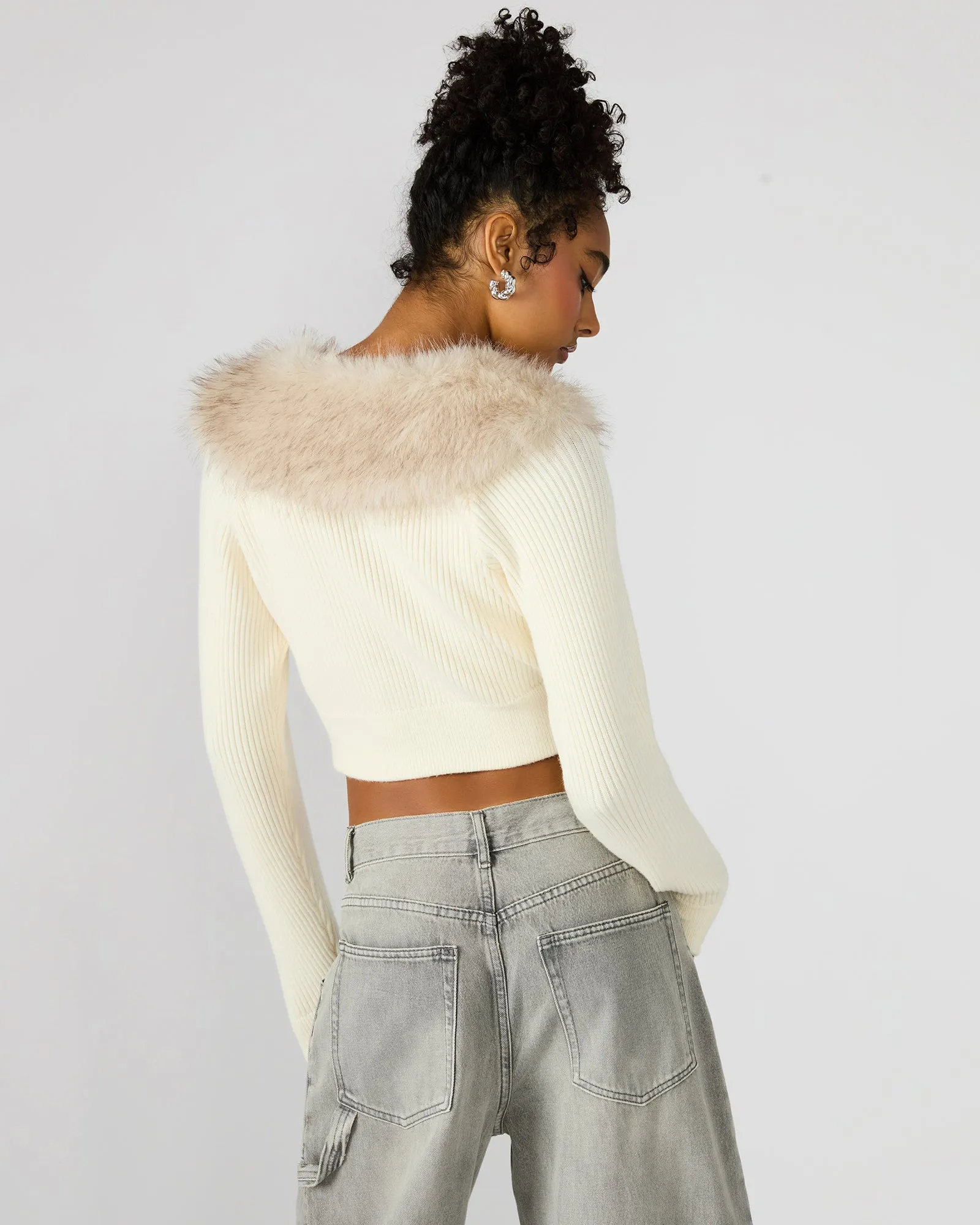 LYSIA SWEATER JACKET CREAM sold by Steve Madden product image thumbnail 5