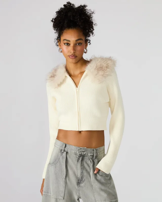LYSIA SWEATER JACKET CREAM sold by Steve Madden