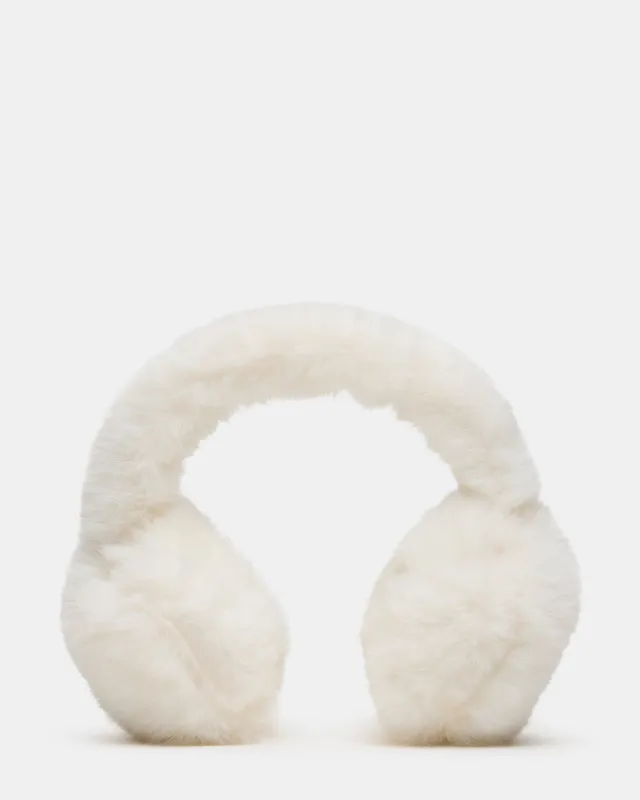 ALL OVER FAUX EARMUFFS ANTIQUE WHITE sold by Steve Madden