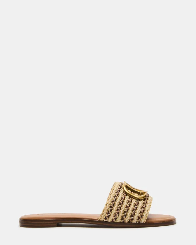 KORA BROWN RAFFIA sold by Steve Madden