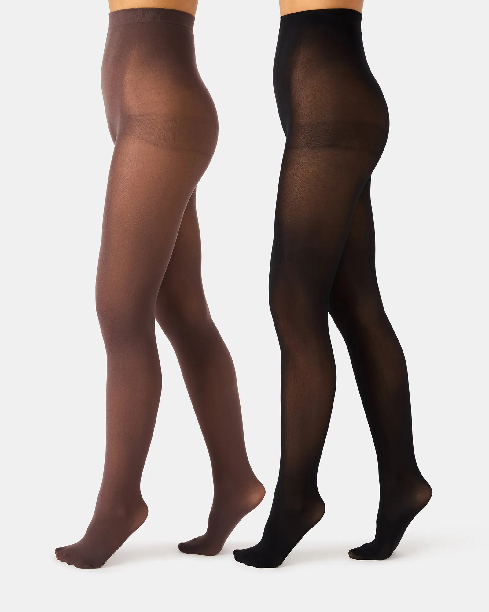 2 PACK SOLID OPAQUE TIGHT ESPRESSO sold by Steve Madden