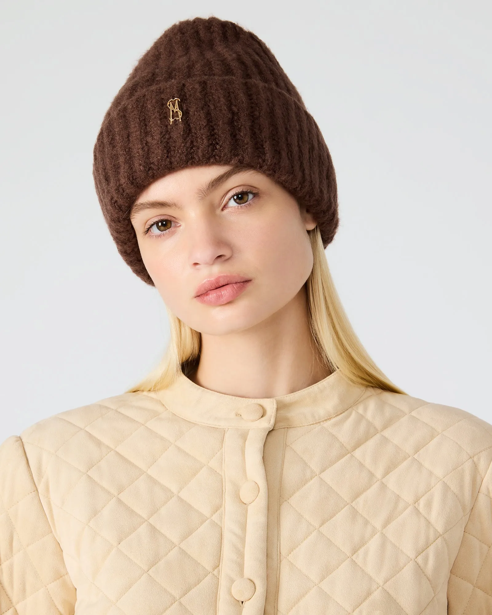 LOGO BEANIE DARK BROWN sold by Steve Madden product image thumbnail 2